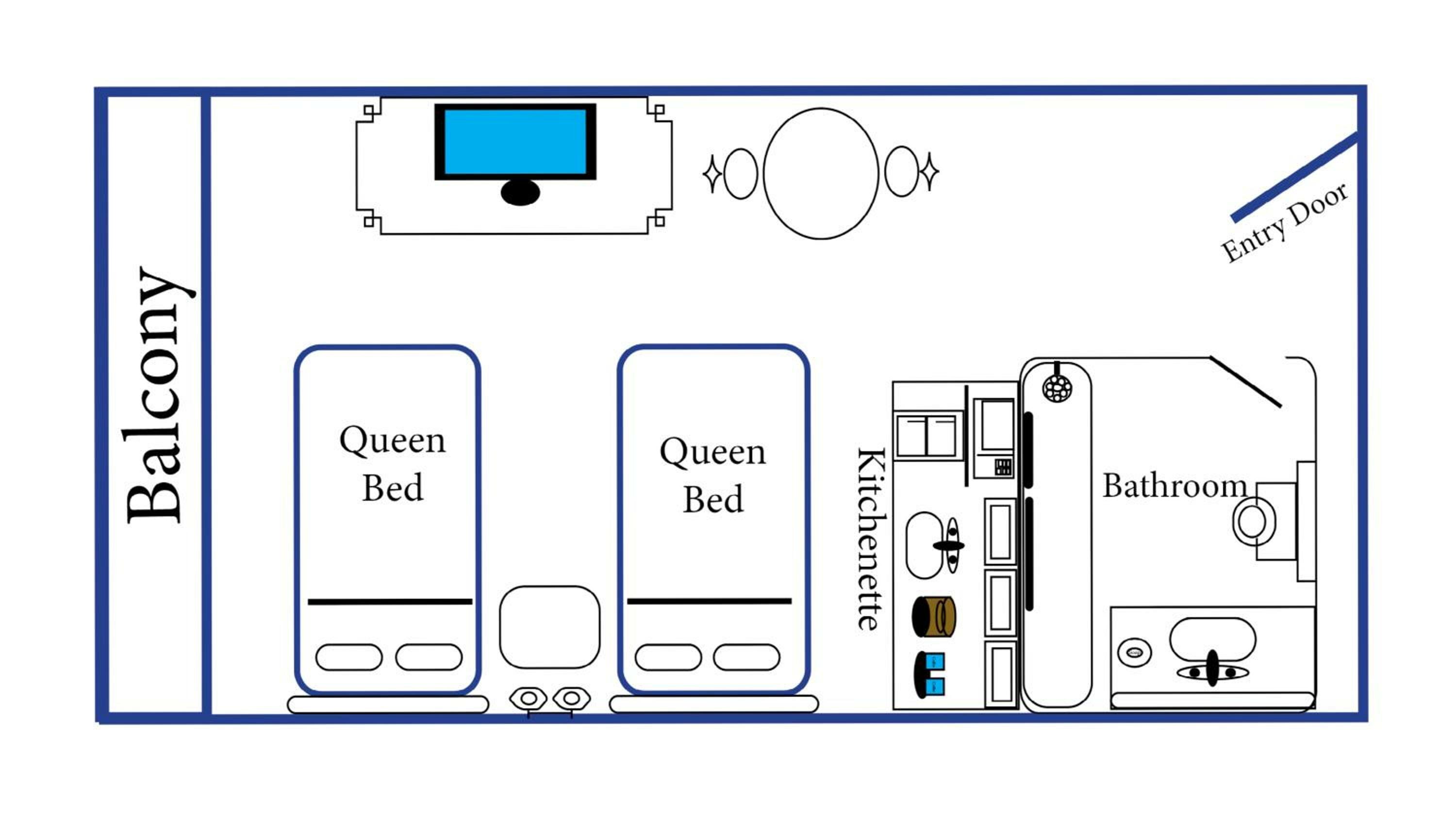 Queen Room with Two Queen Beds - Ocean Front-No Pets Allowed