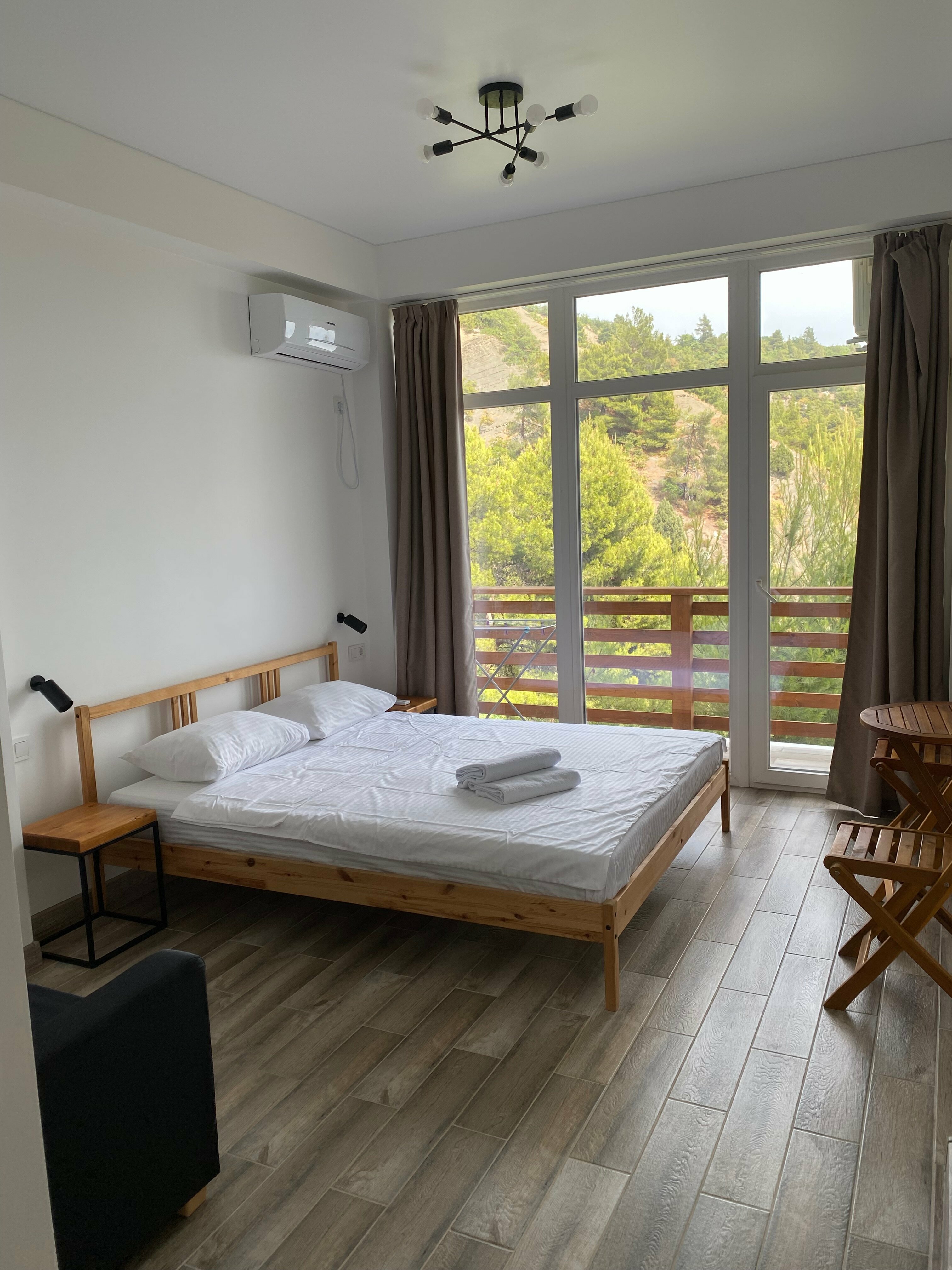 Двухместный номер с 1 кроватью и балконом, вид на море