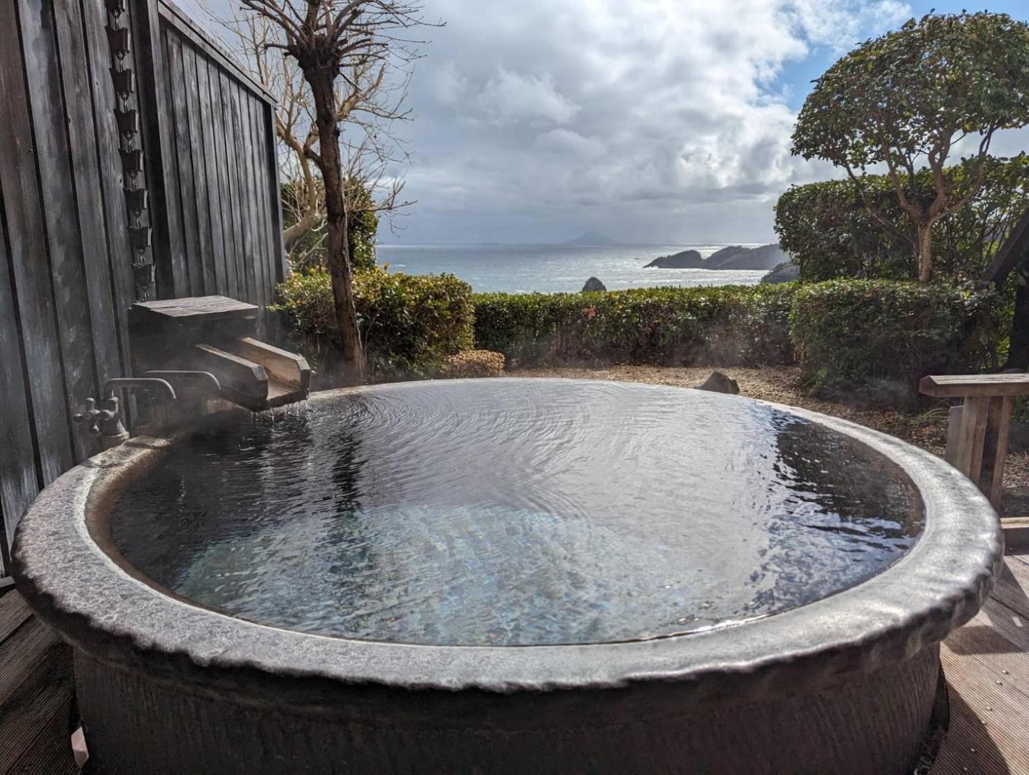 Japanese-Style Room with Open-Air Stone Bath