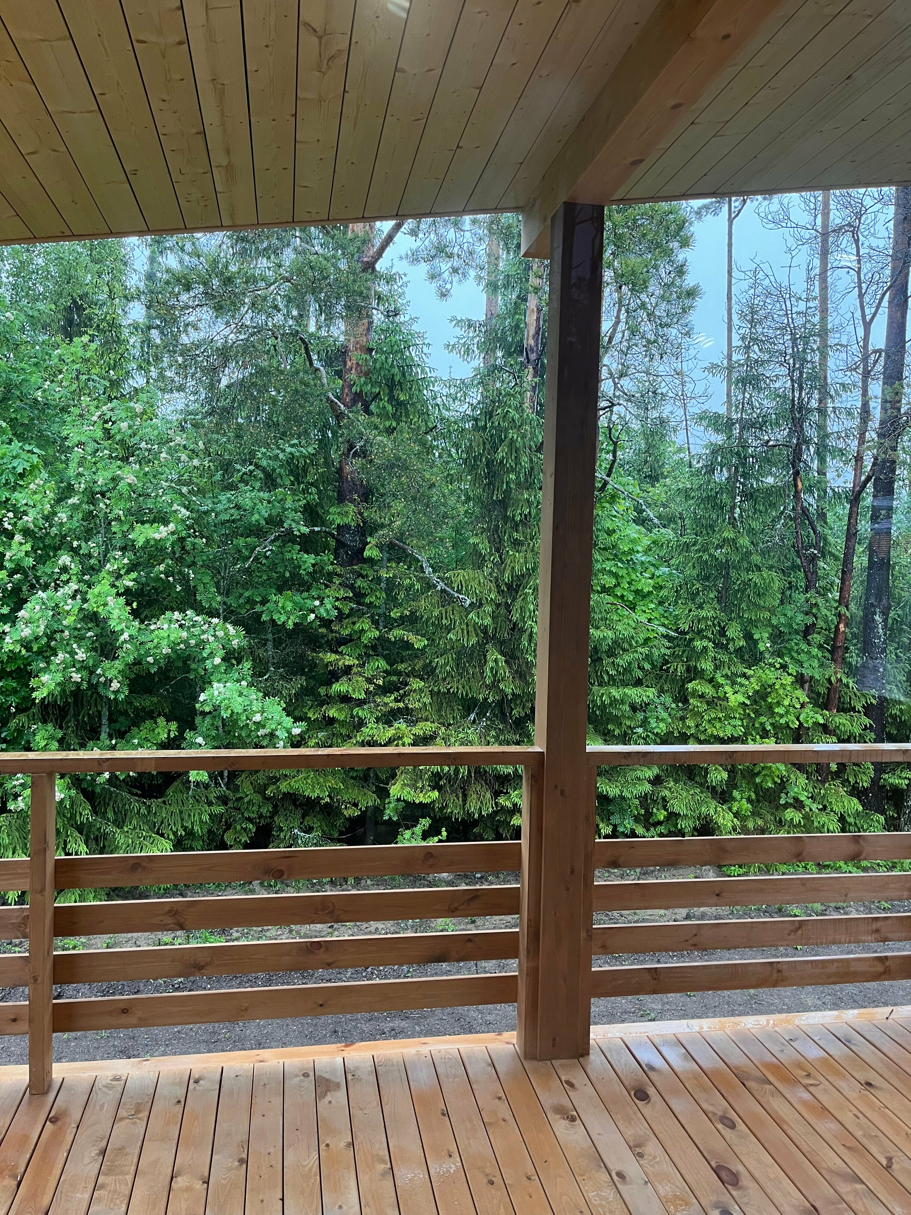 Дом с сауной у леса