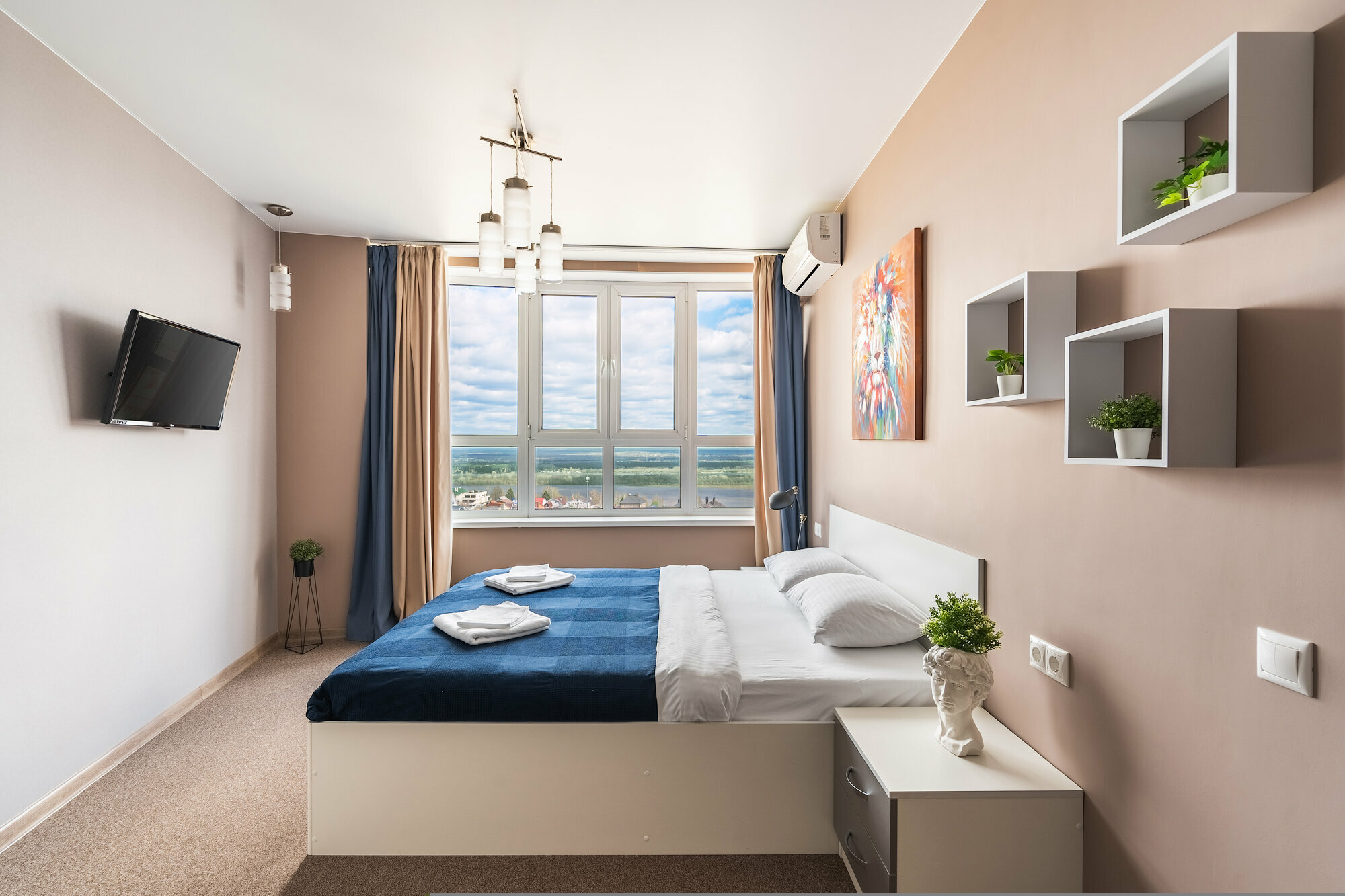 Двухместный номер с общей ванной комнатой и видом на реку