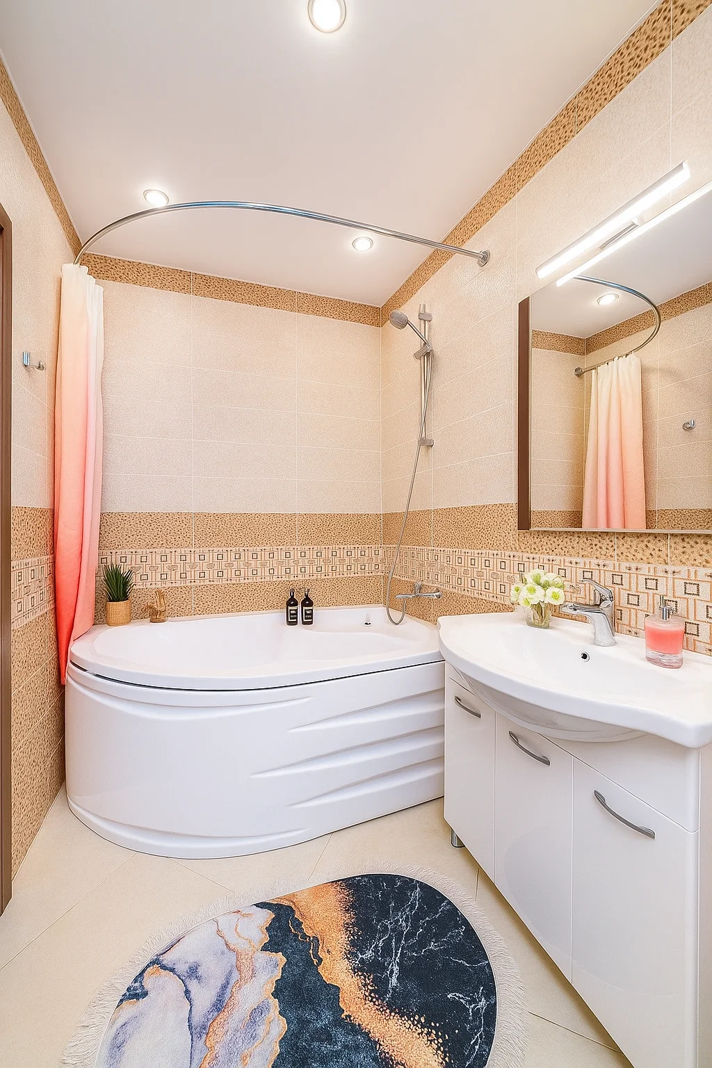 Однокомнатная на 4 человкека у аквапарка, центра и набережной, с приставкой+ смарт-ТВ АЛАЯ