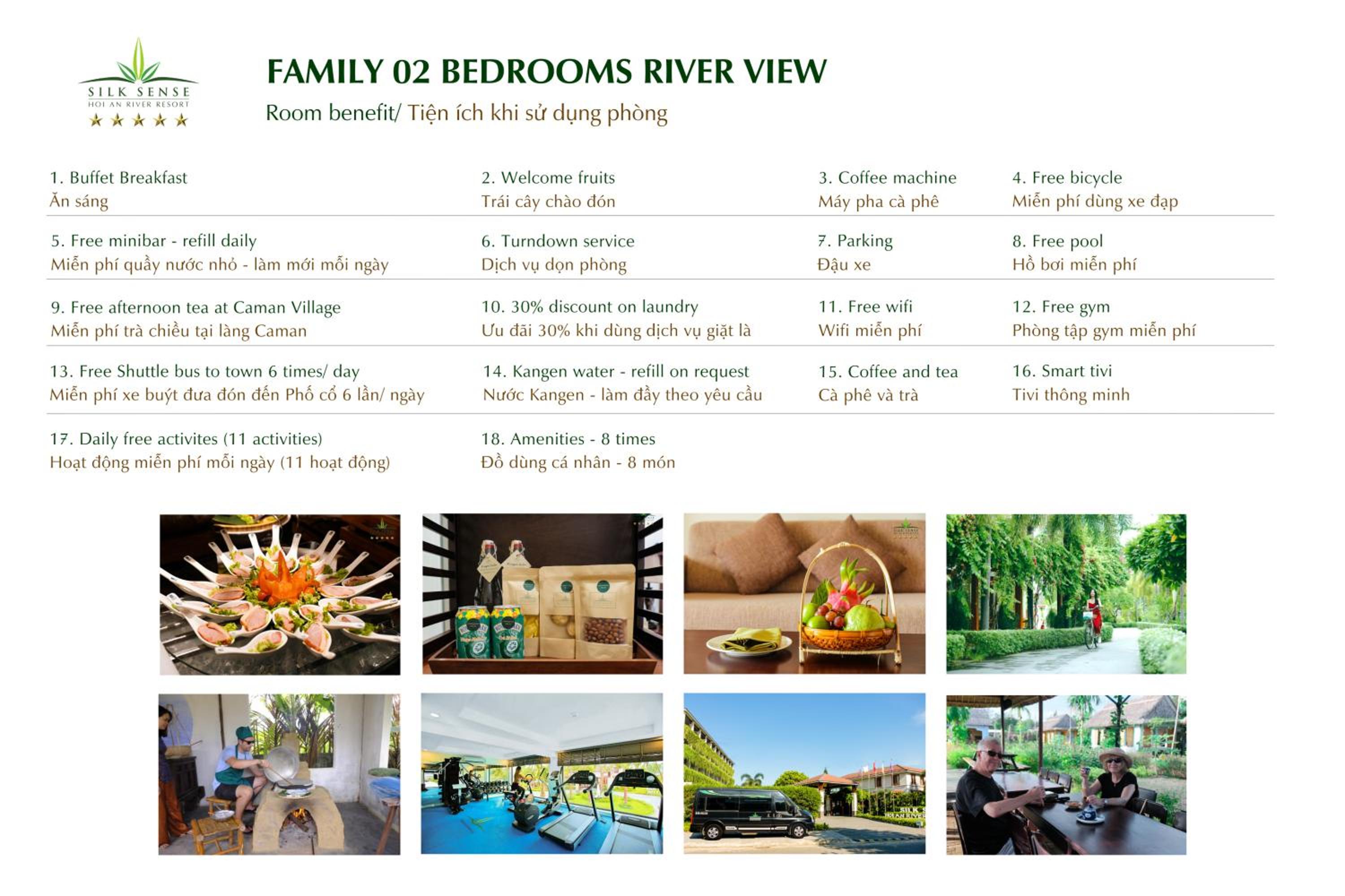 Family 2 Bedrooms River View with Bathtub