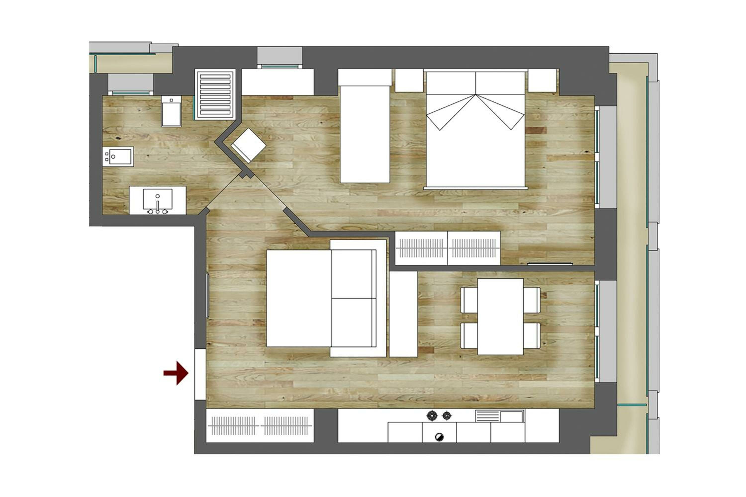 Apartment with Balcony