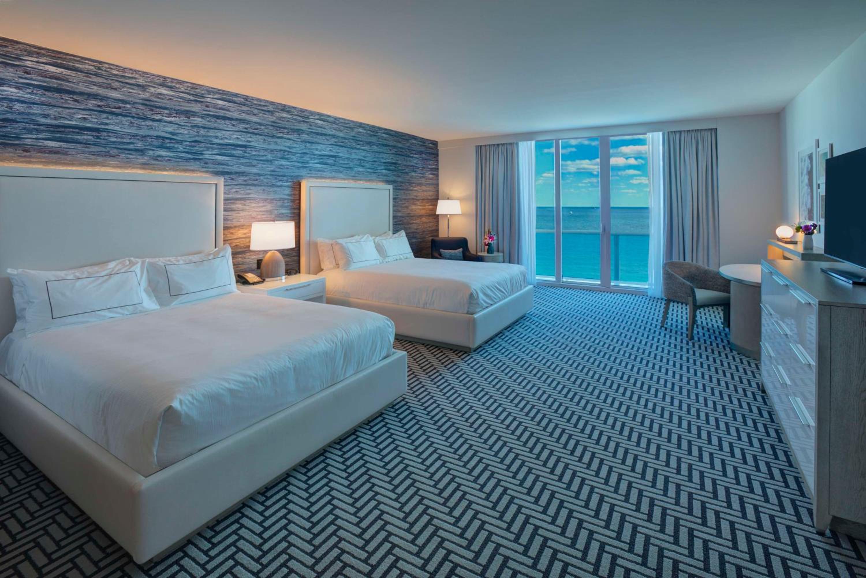 Premium Queen Room with Two Queen Beds and Balcony - Oceanfront