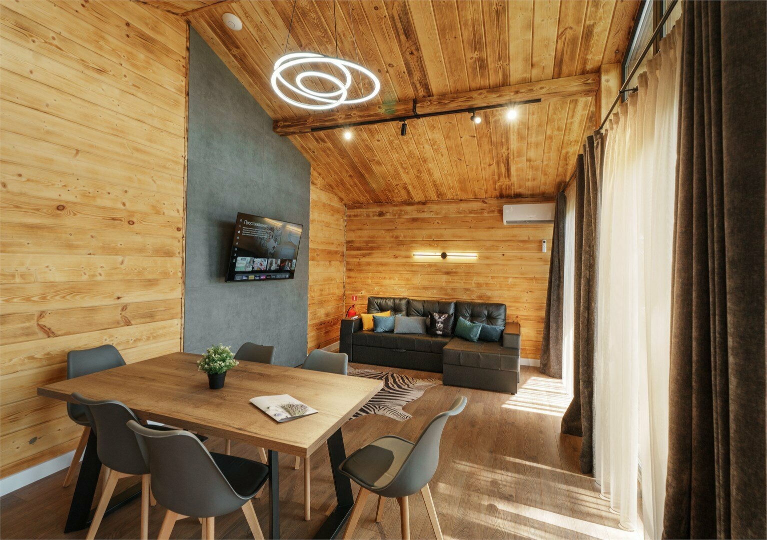 Коттедж (2+1) с сауной и мангалом