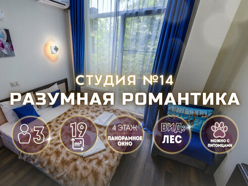 Студия с видами на горы и ванной № 14 в Апартаменты Оплот