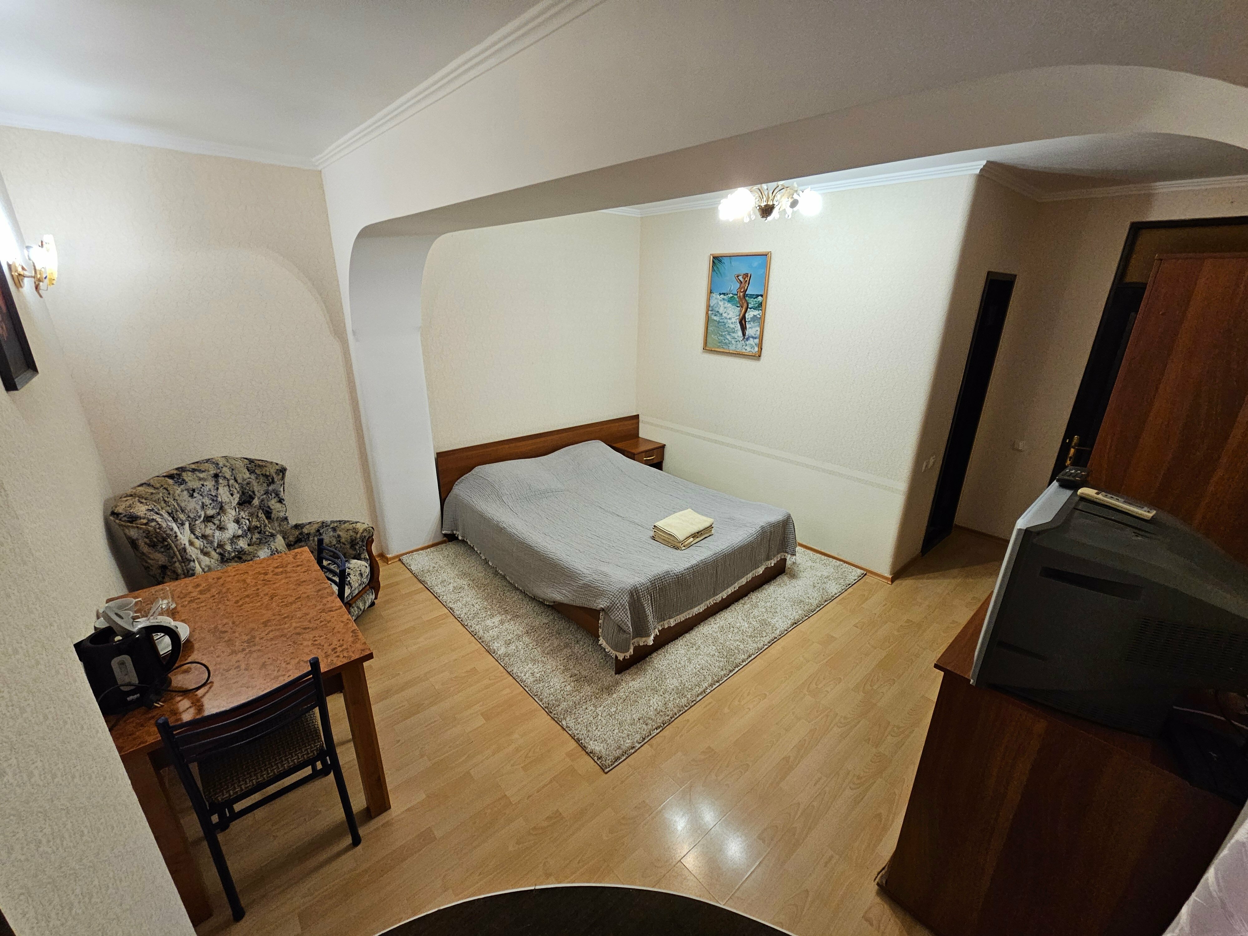 Двухместный номер эконом-класса с одной двухспальной кроватью (без вида на море)