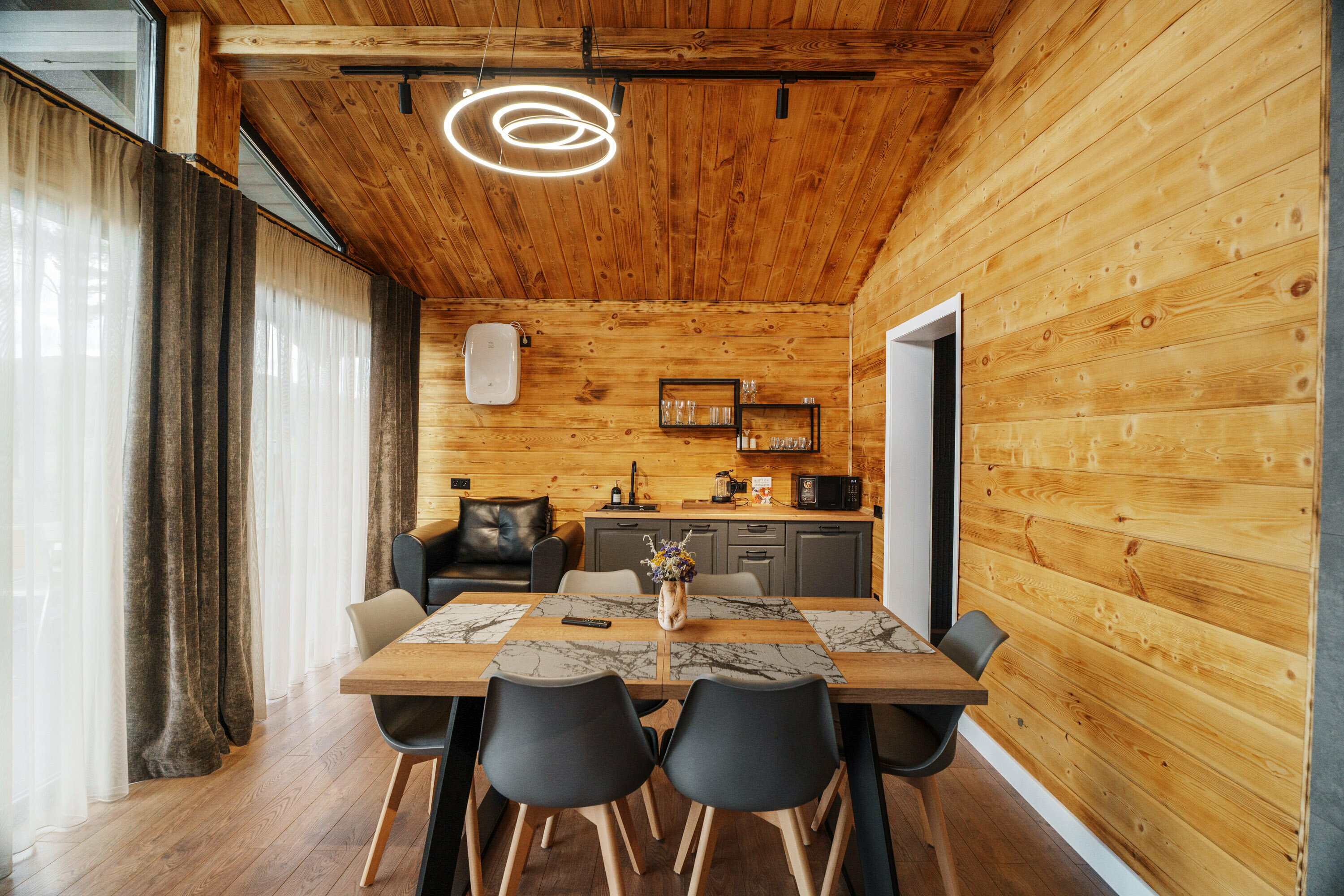 Коттедж (2+1) с сауной и мангалом