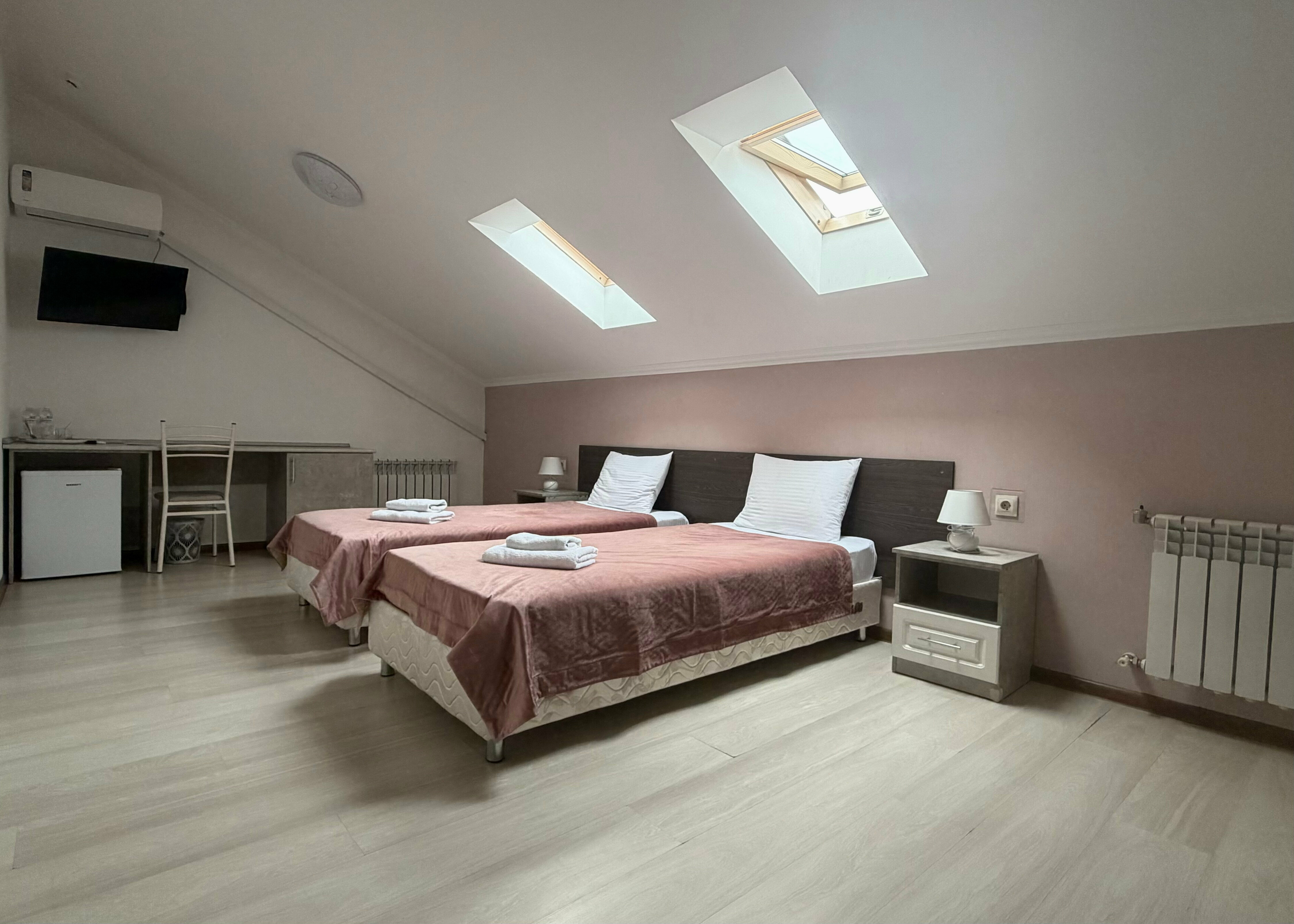 Двухместный номер с 2 отдельными кроватями (мансарда)