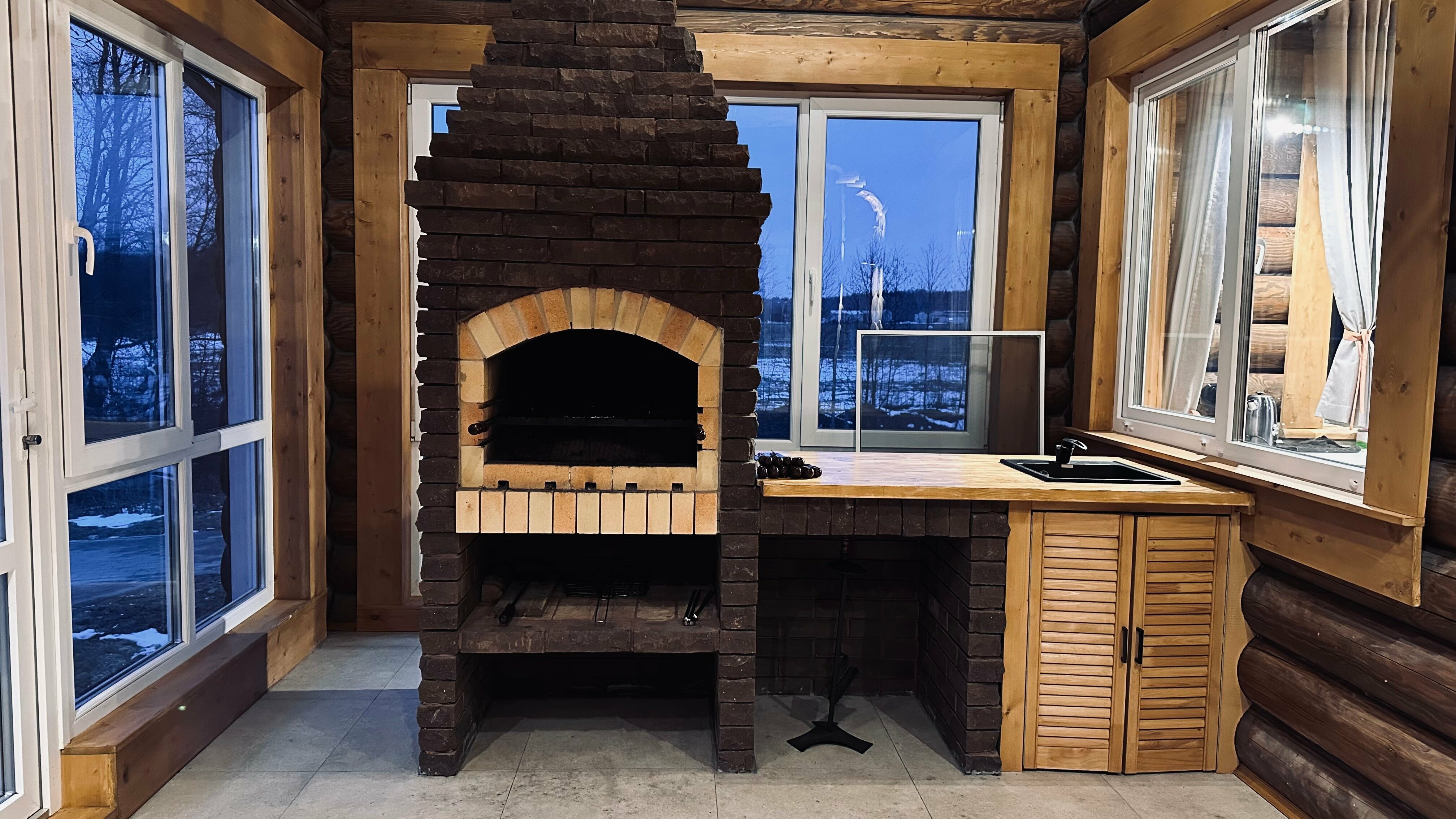 Дом из сруба №8 с террасой для 8-10 гостей