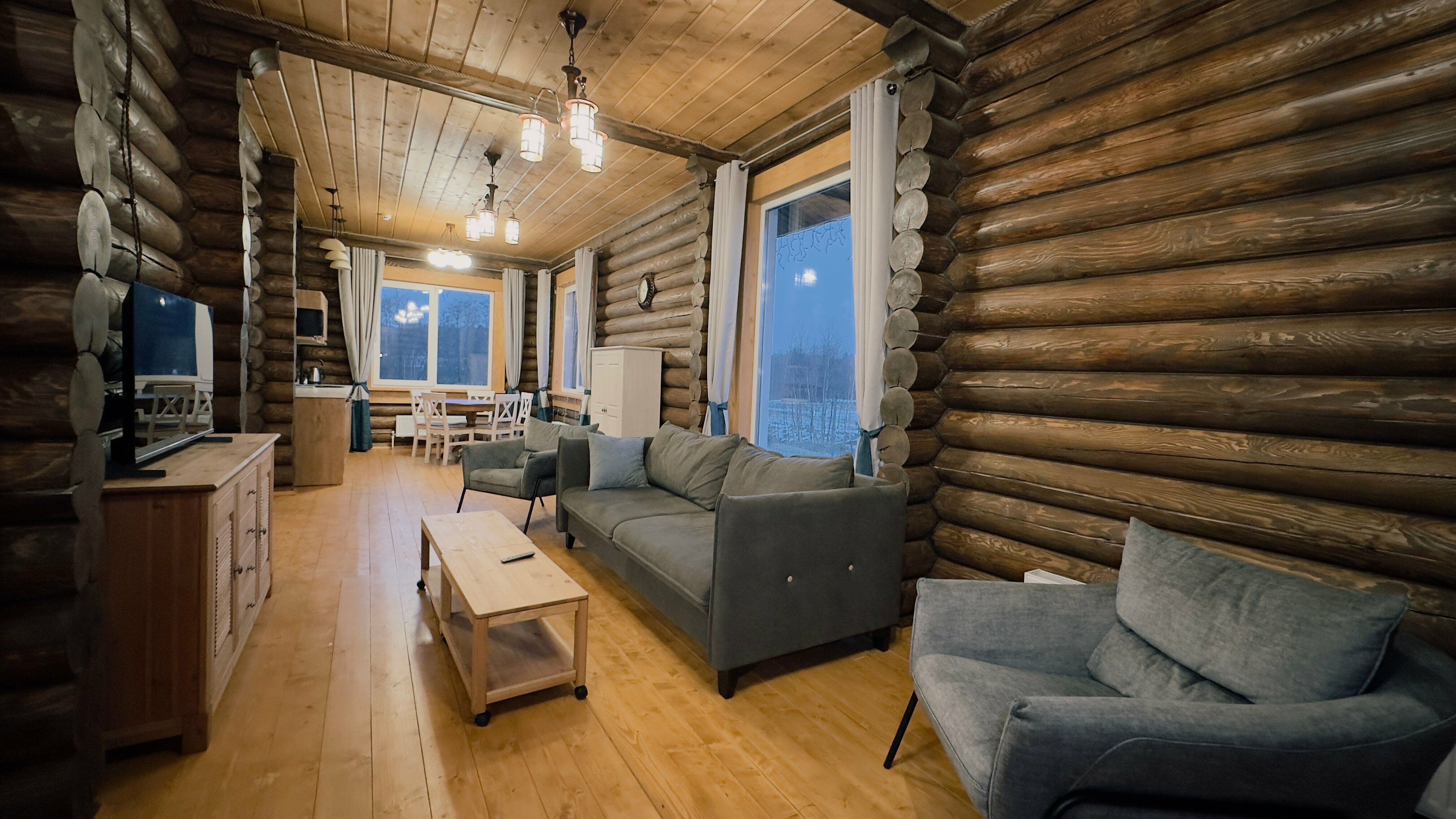 Дом из сруба №9 с террасой для 4-6 гостей