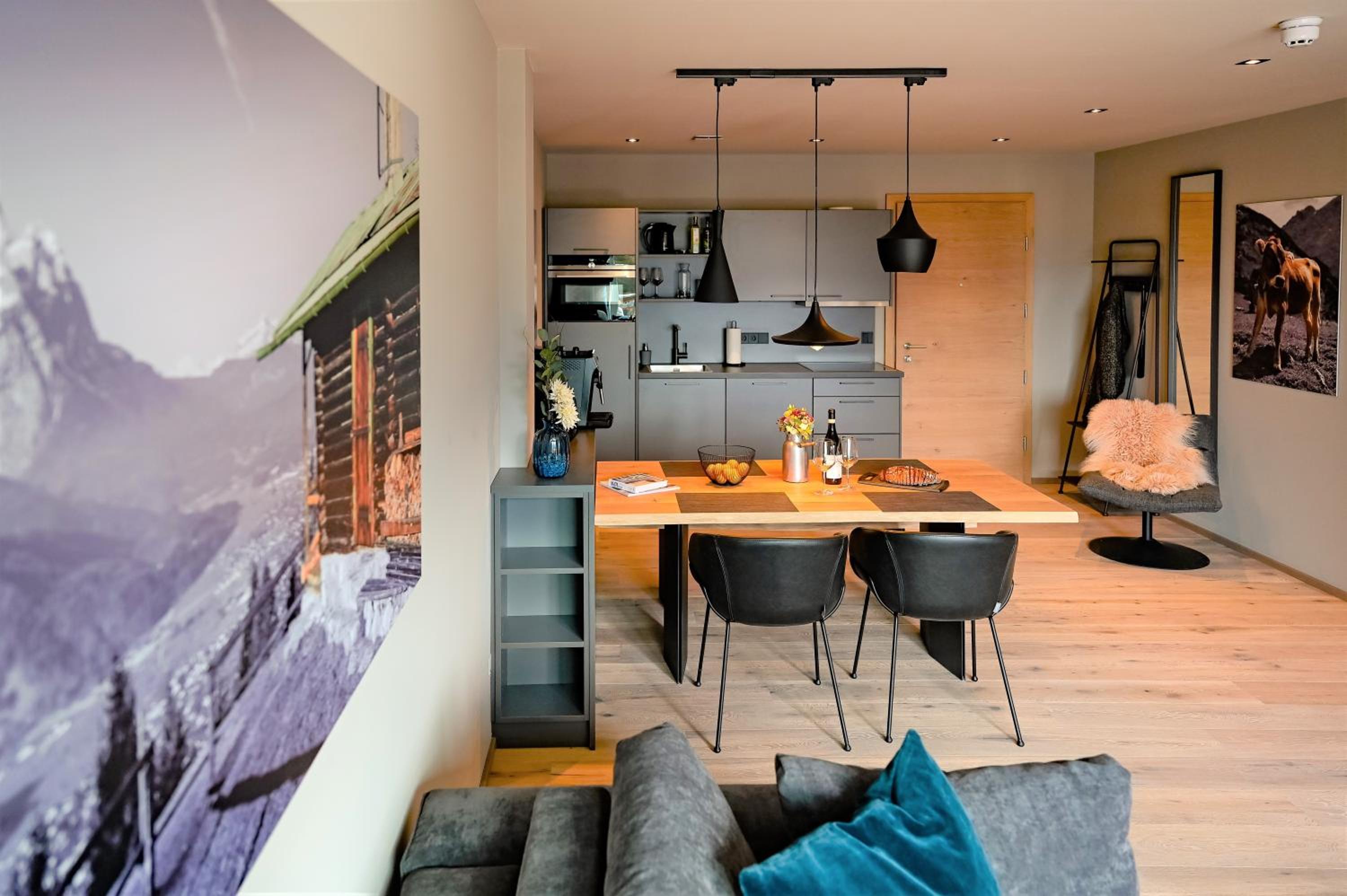 One-Bedroom Apartment with Balcony and Mountain View  