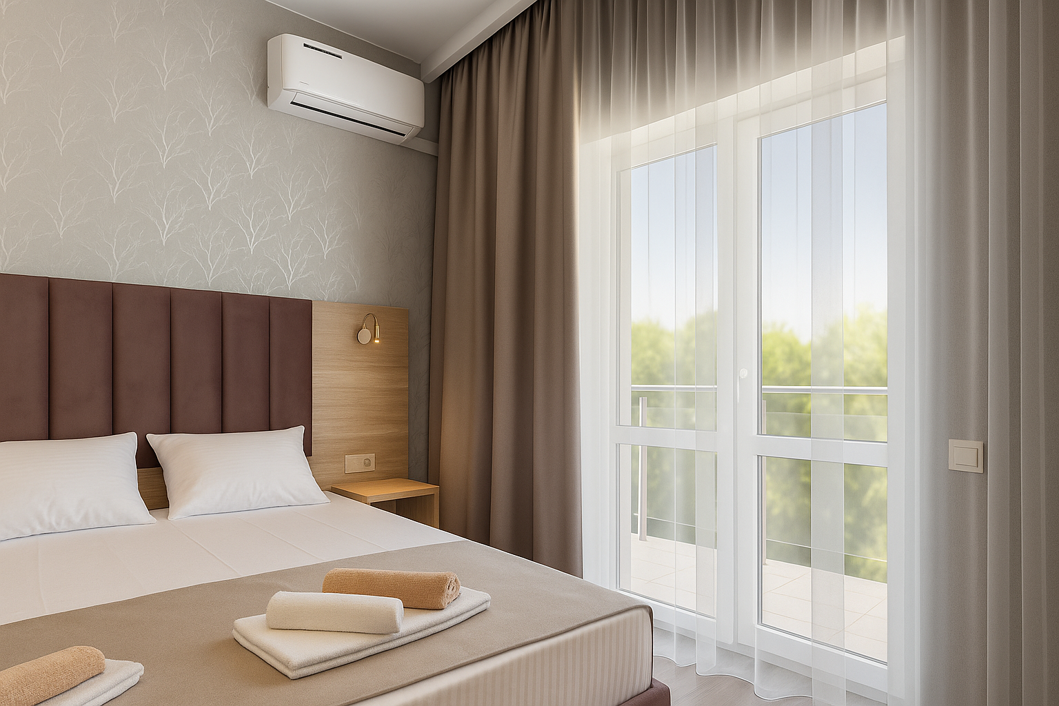 Четырёхместный номер ДЕЛЮКС с балконом