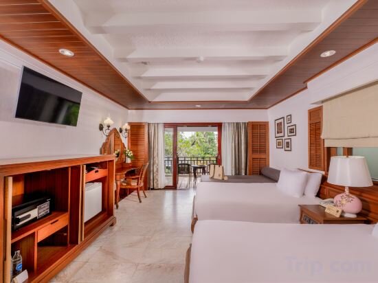 Family Connecting Lagoon Poolside