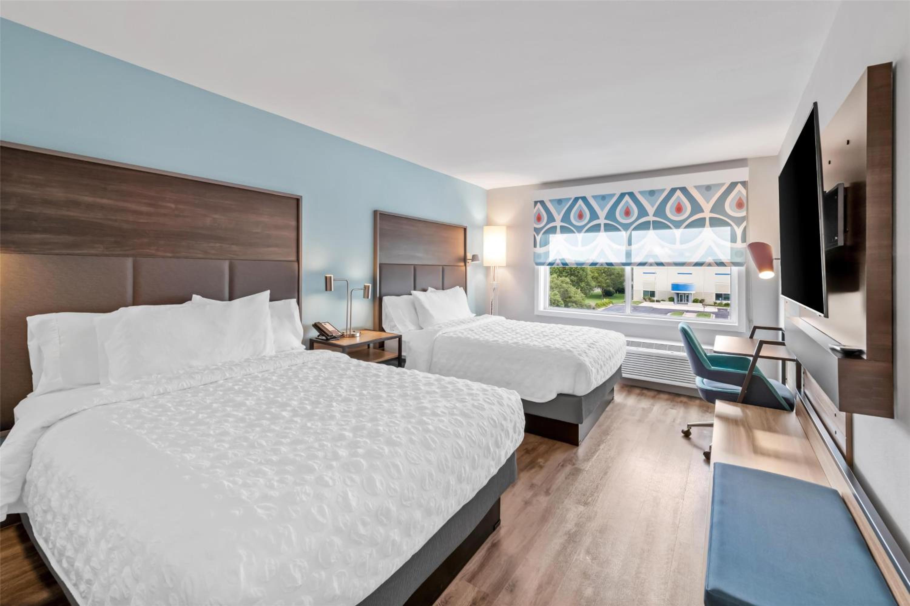 Queen Room with Two Queen Beds and Walk-In Shower