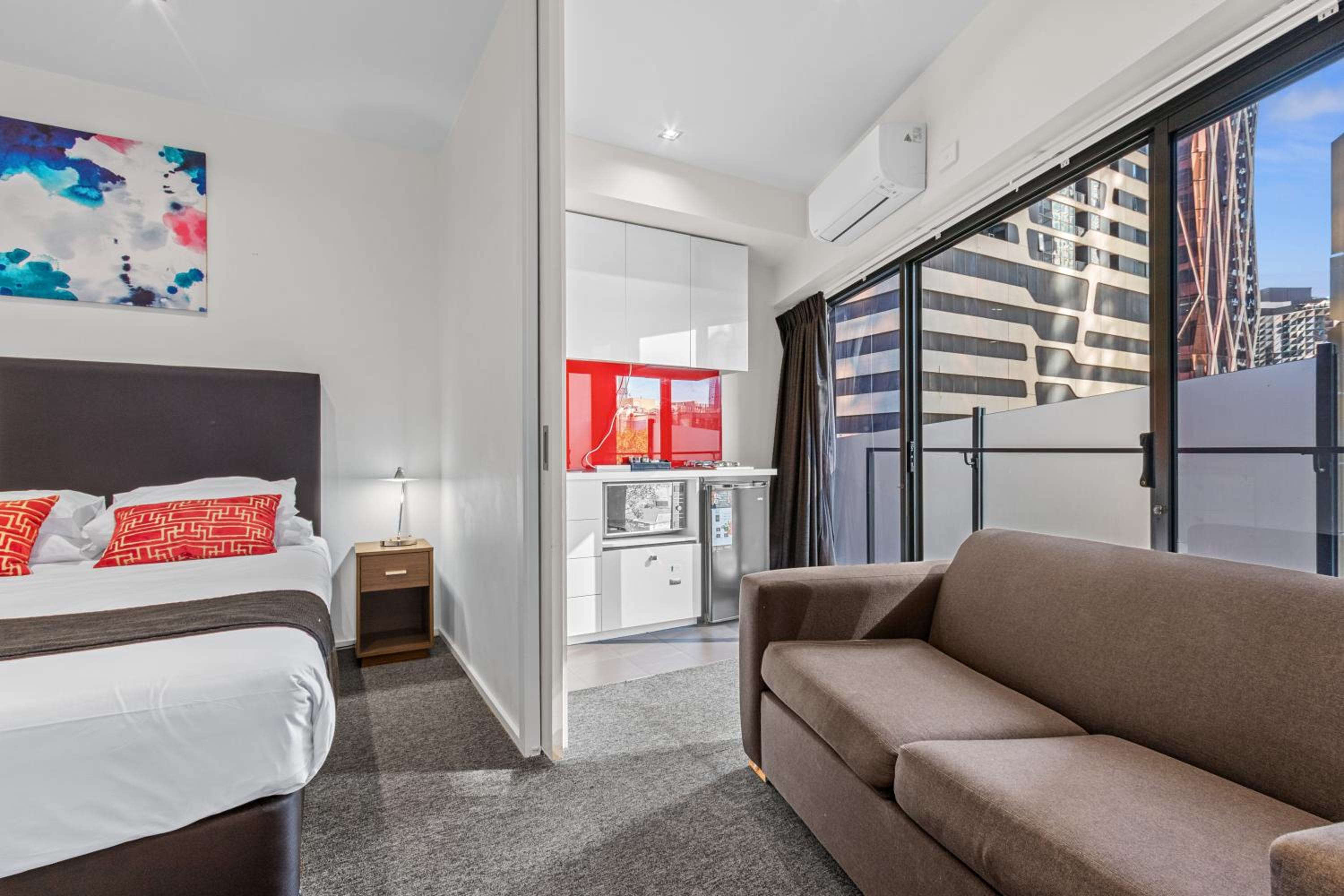 One Bedroom Apartments with Sofa bed, Balcony and City View