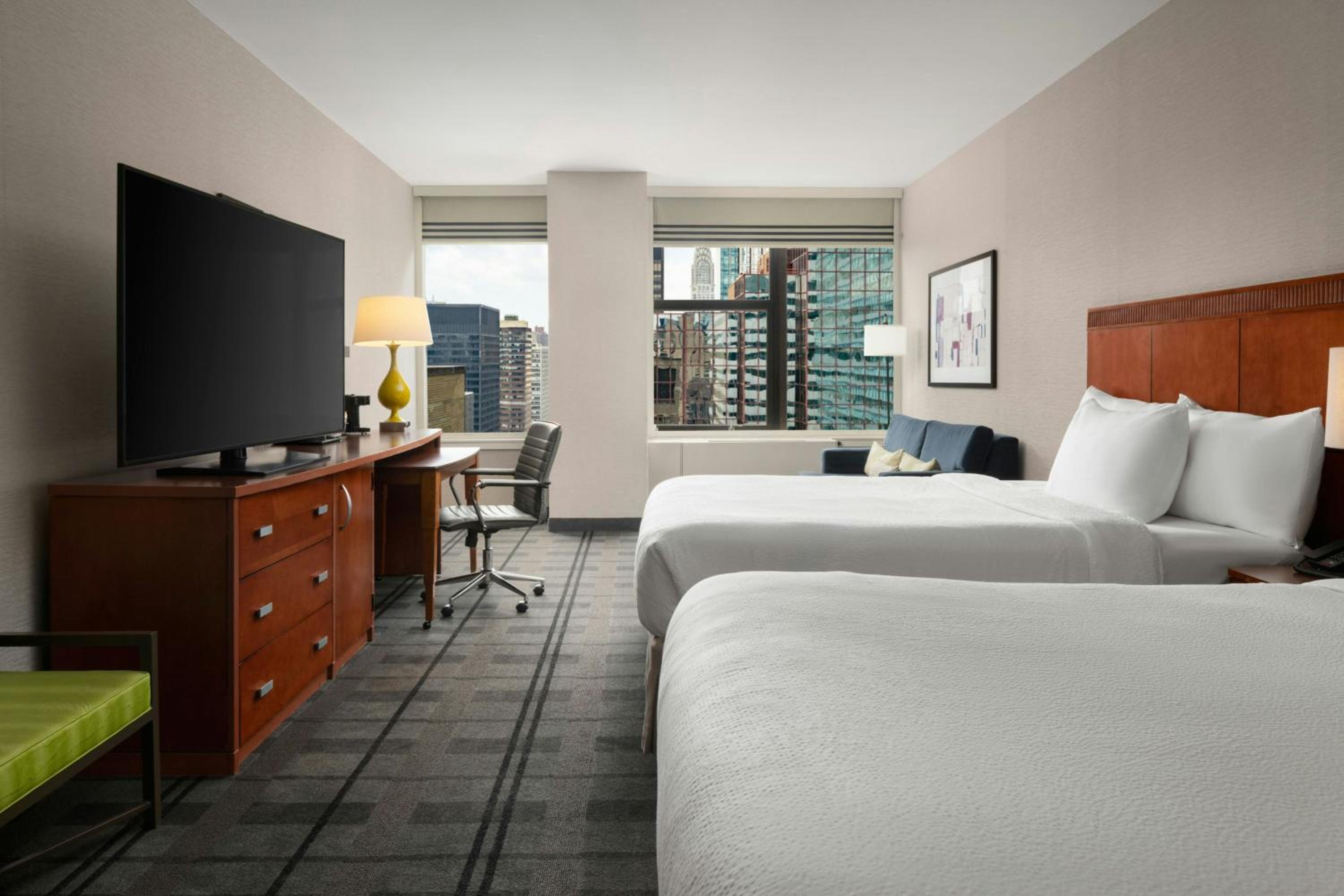 Large Queen Room with Two Queen Beds - Mobility and Hearing Accessible with Transfer Shower