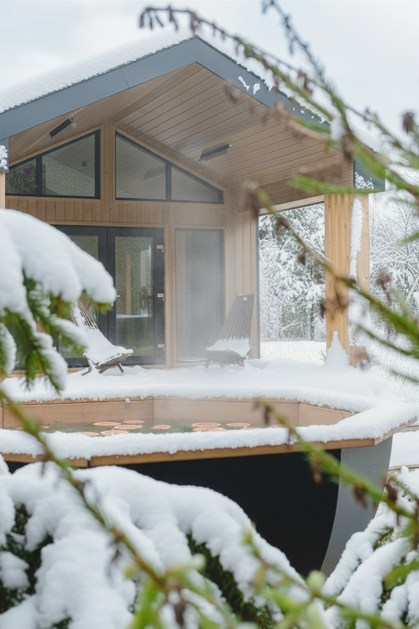 Cinema lodge с горячей купелью