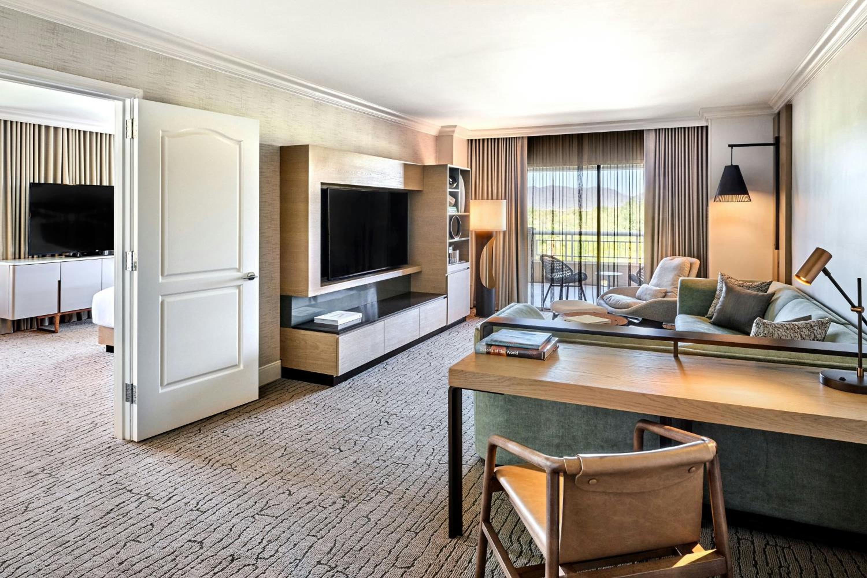 One-Bedroom Corner Suite with Sofa Bed and Balcony