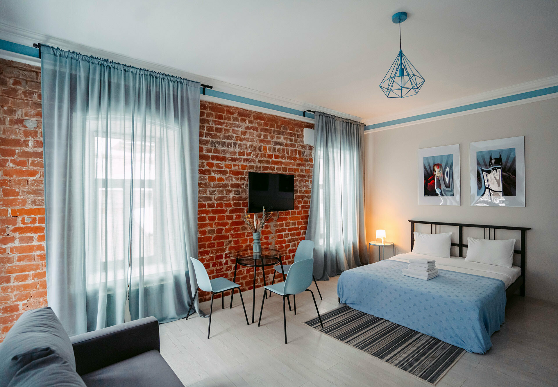 Апартаменты "Teal" с балконом