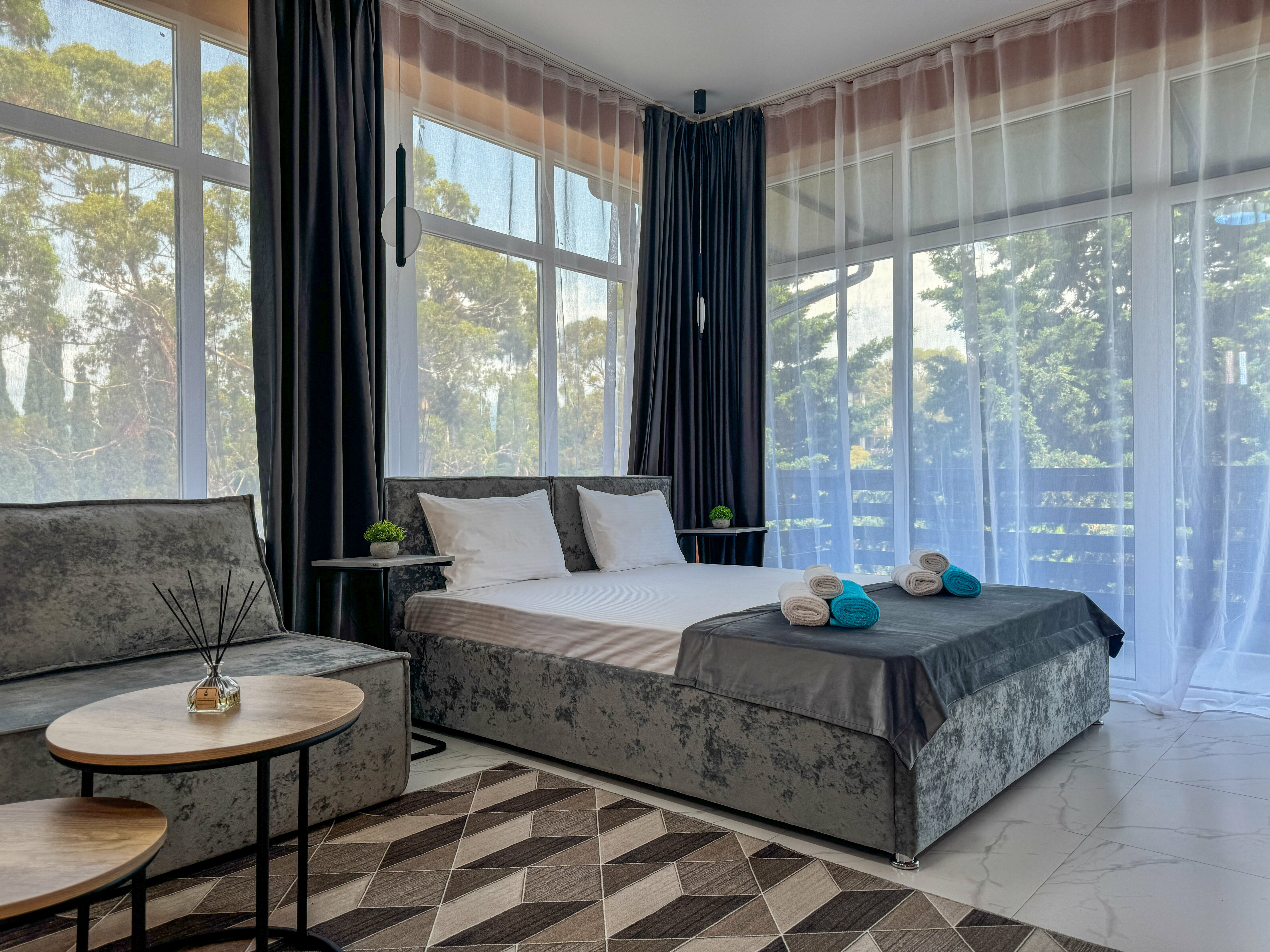 Двухместный номер с 1 кроватью и балконом