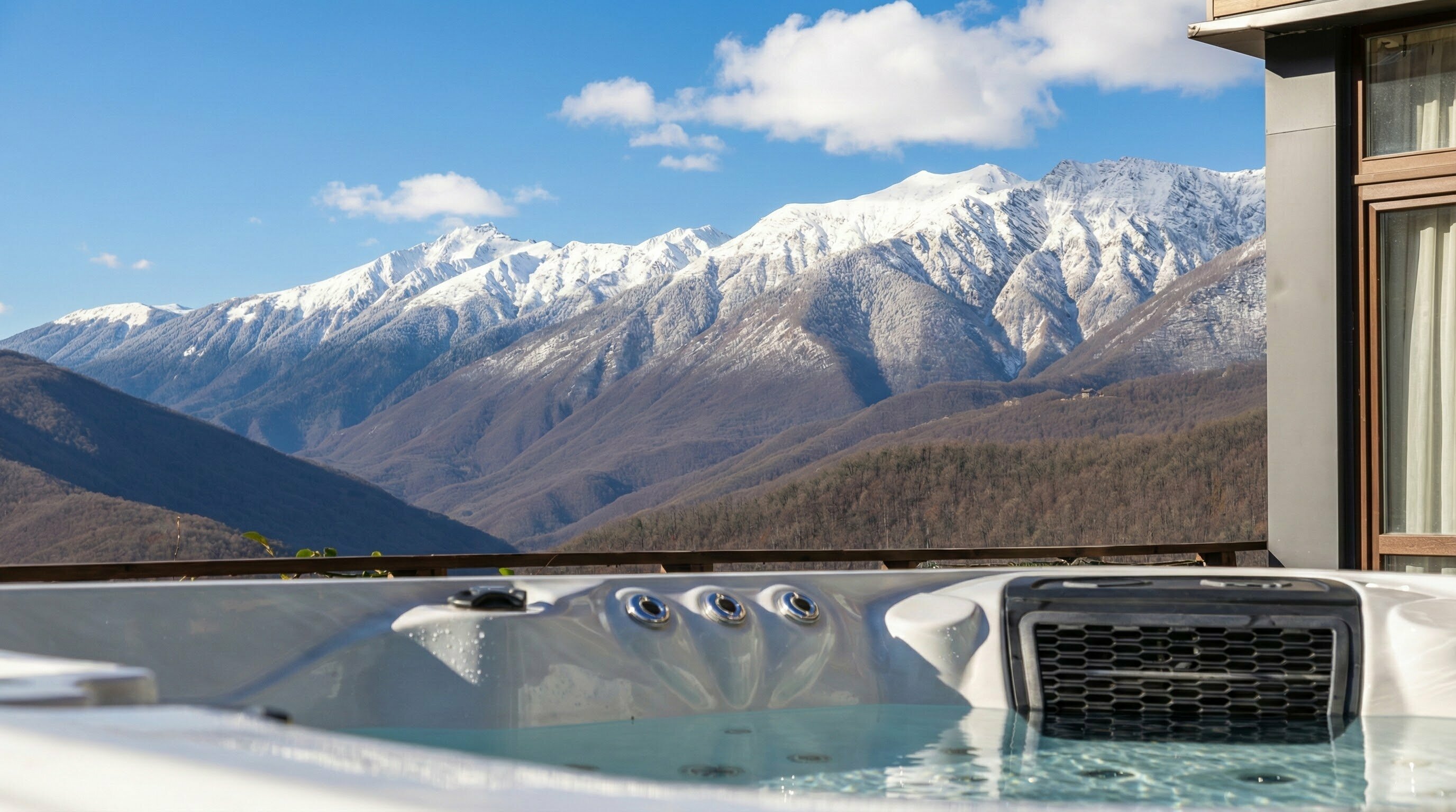 Вилла с 3-мя спальнями и панорамным видом на горы c Джакузи на террасе