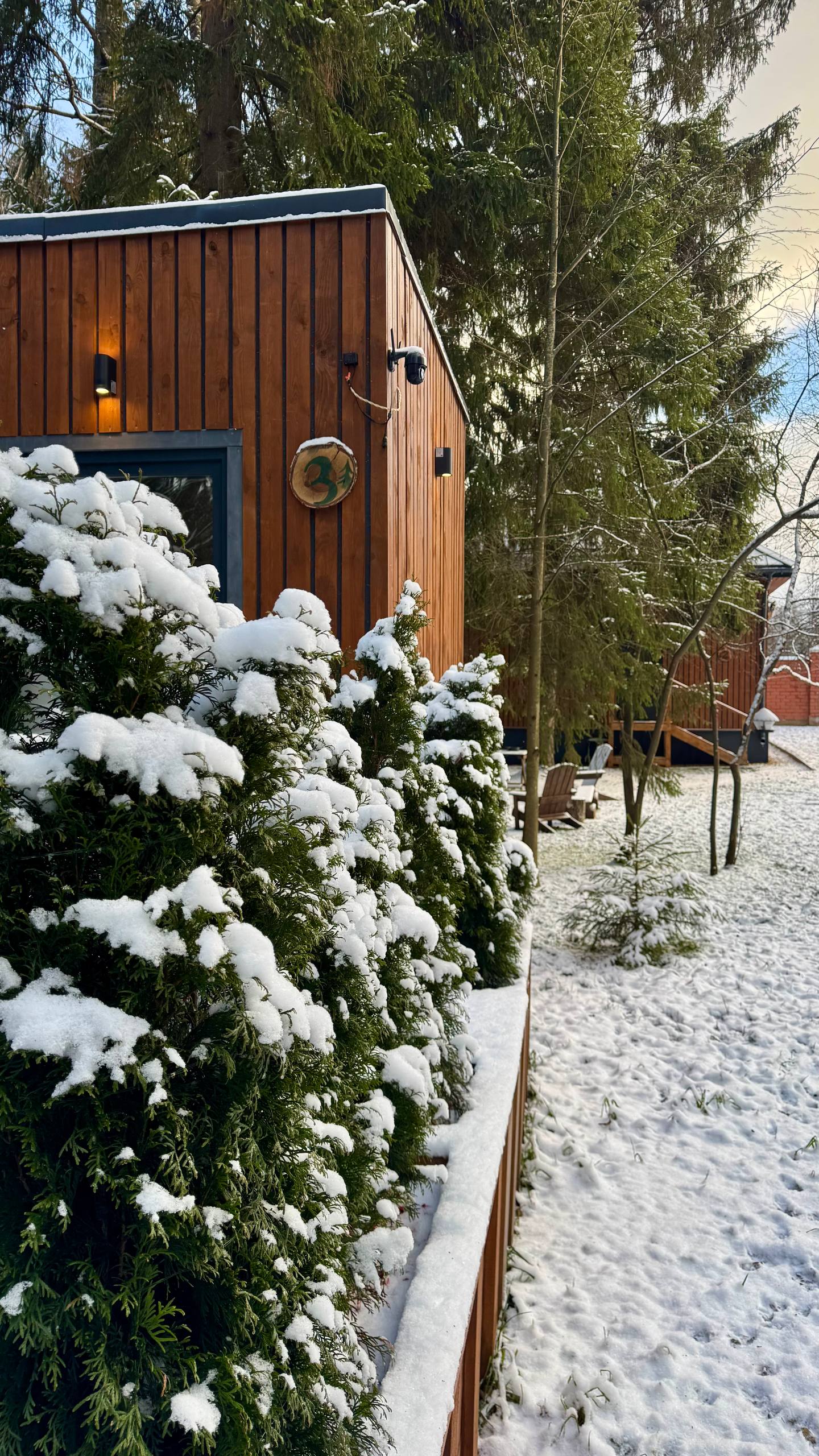 Домик на двоих с банным чаном на террасе