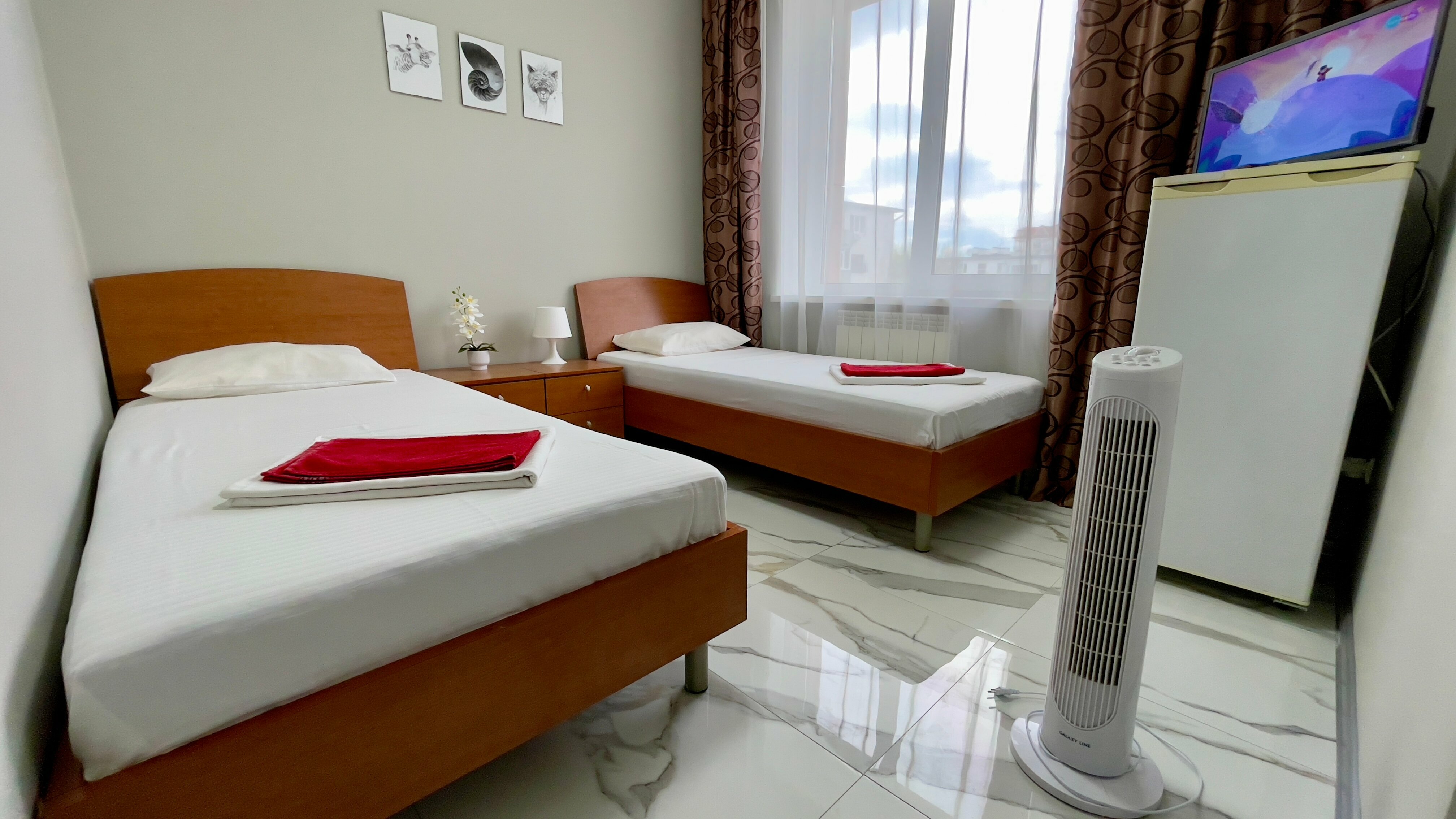 Двухместный номер с 2 отдельными кроватями, вид на море