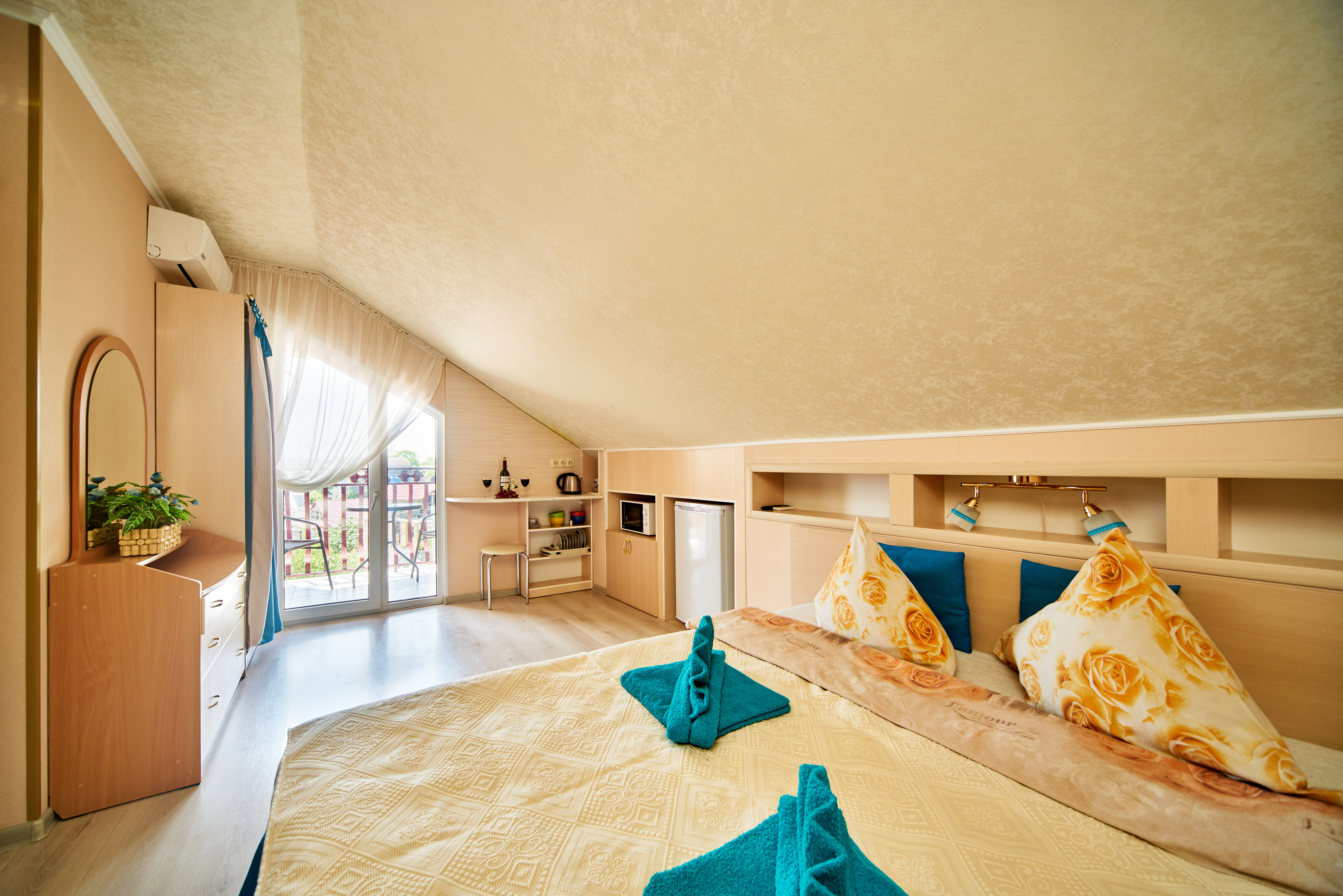 Двухместный номер с 1 кроватью и балконом, вид на море