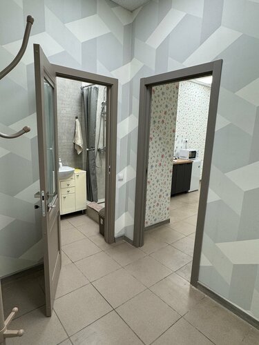 Одноместный номер с диваном, кухня + душ