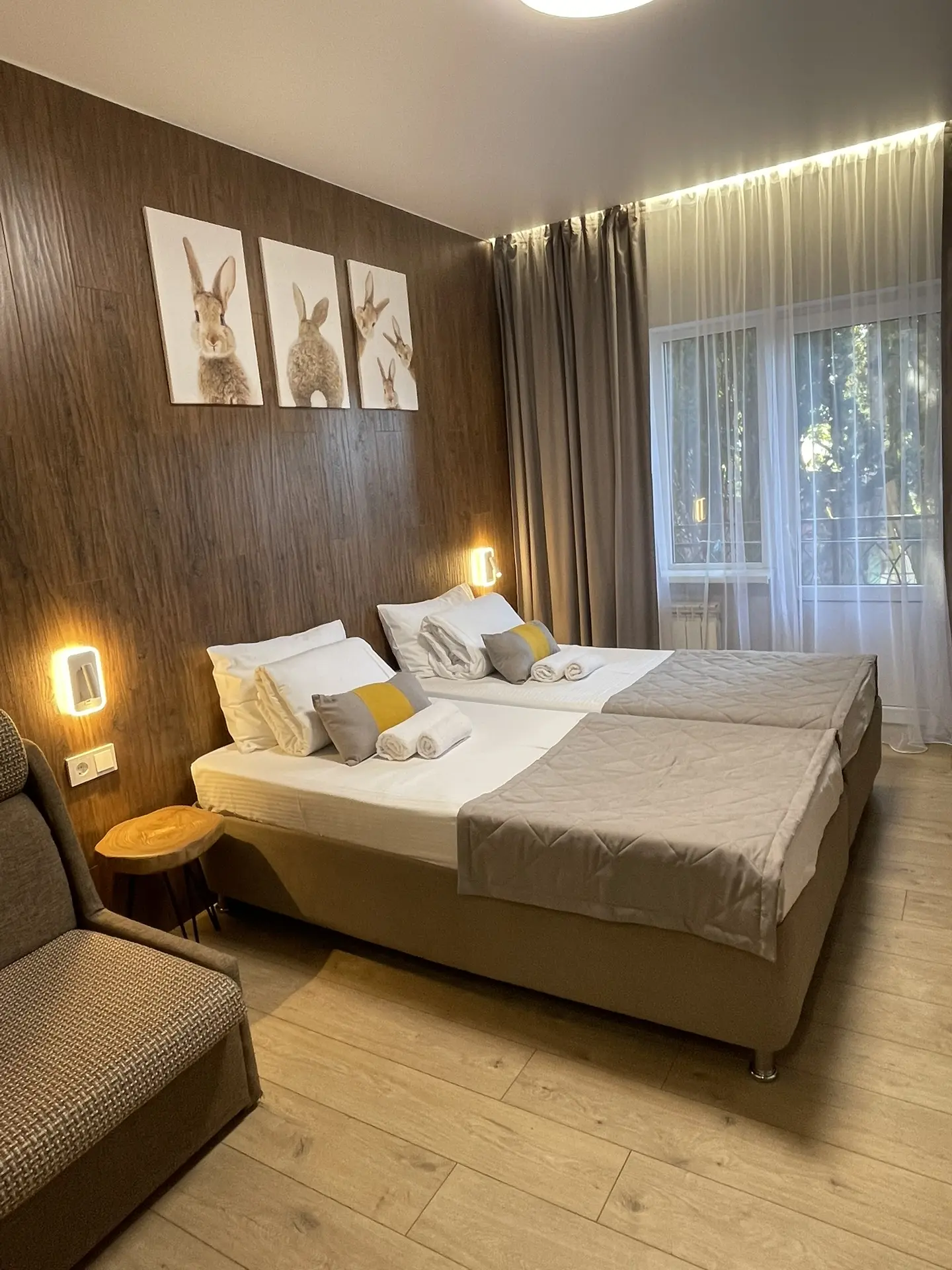 (№22) 2-х местный стандарт с балконом с раздельными кроватями, второй этаж