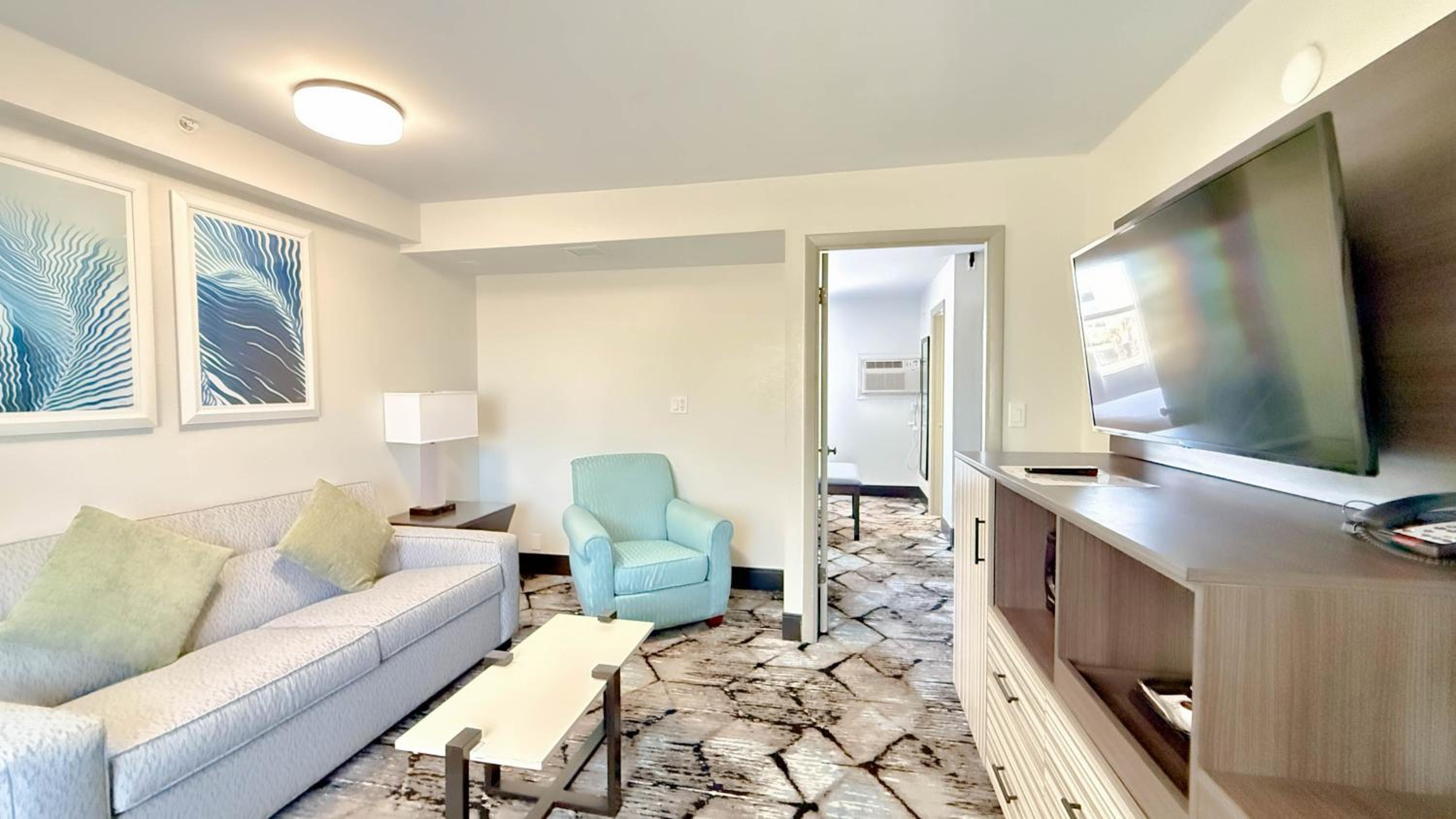 Two-Room King Suite with Sofa Bed and Partial Ocean View - Non-Smoking