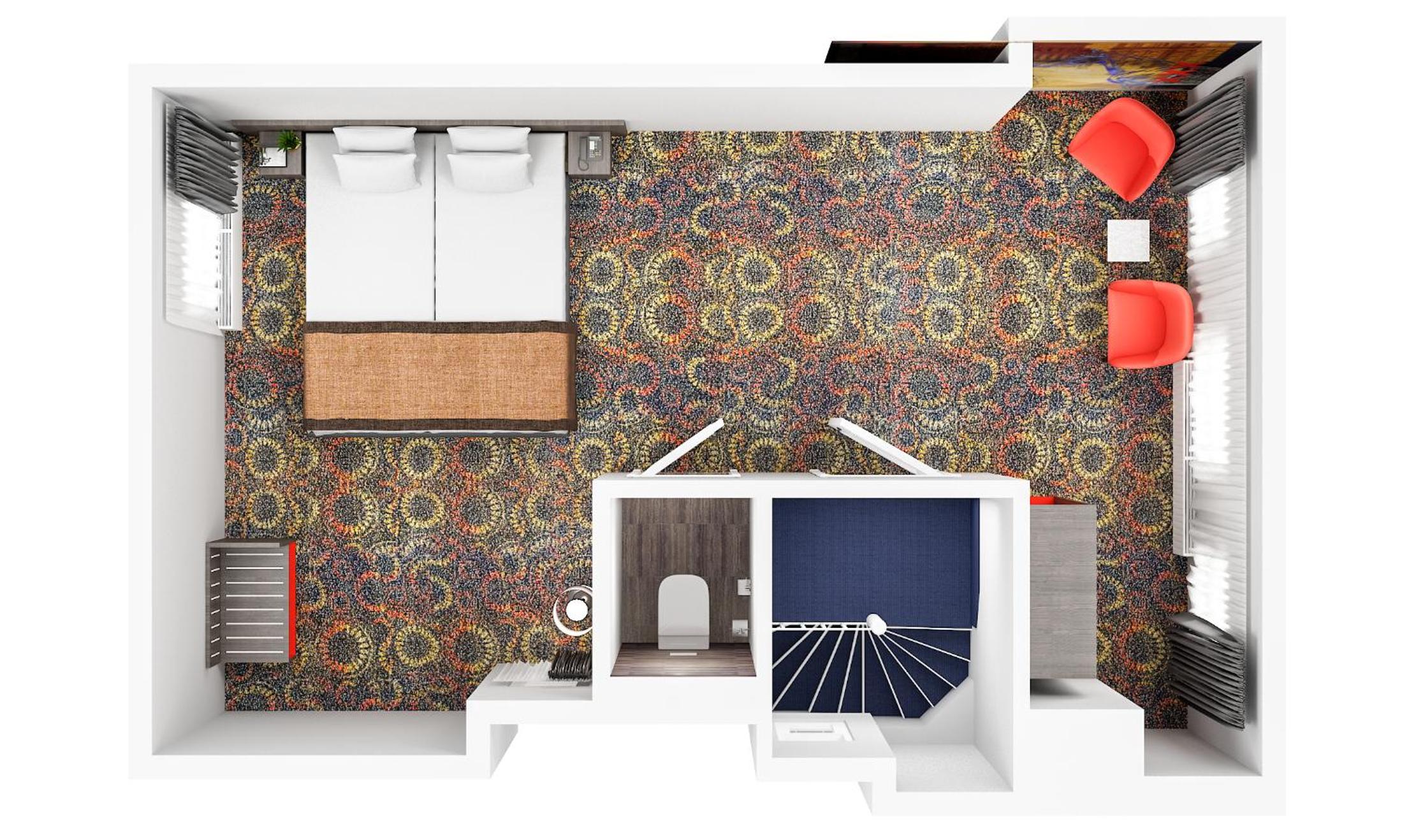 Studio 1 Double Bed 1 Twin Bed