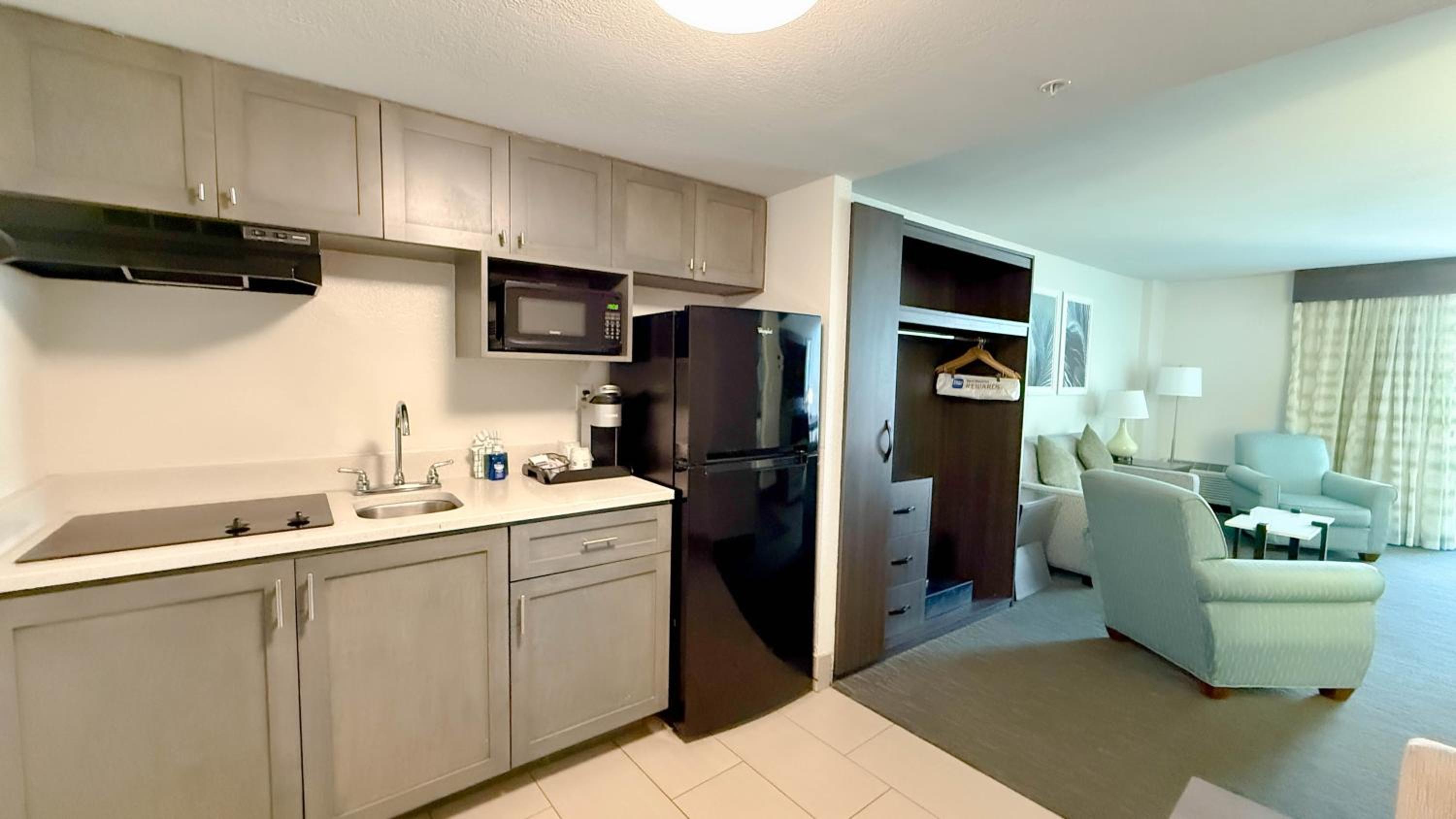 Two-Room Queen Suite with Two Queen Beds, Sofa Bed, Balcony, Partial Ocean View and Kitchenette - Non-Smoking