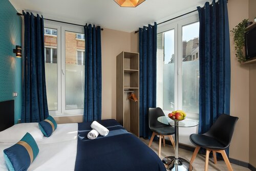 Студия, 2 односпальные кровати (2 pax, 106 rue de Paris) в Residence Aurmat