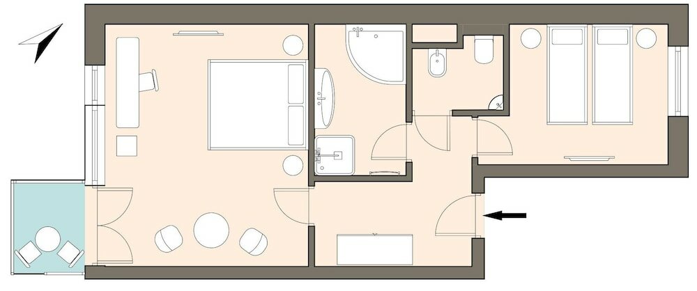 Suite, Balcony, Garden View