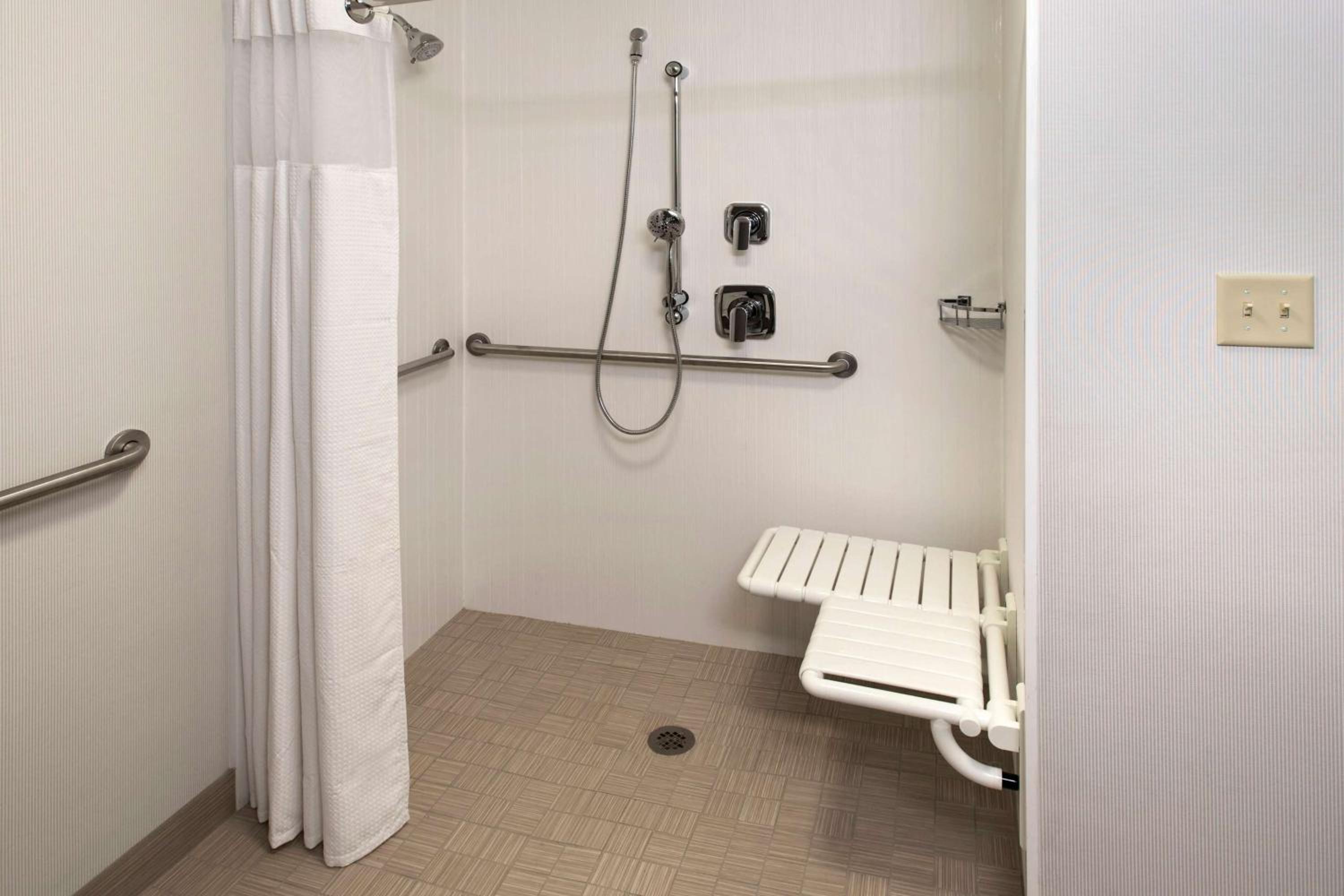 Mobility/Hearing Accessible Deluxe Two Doubles with Roll-In Shower