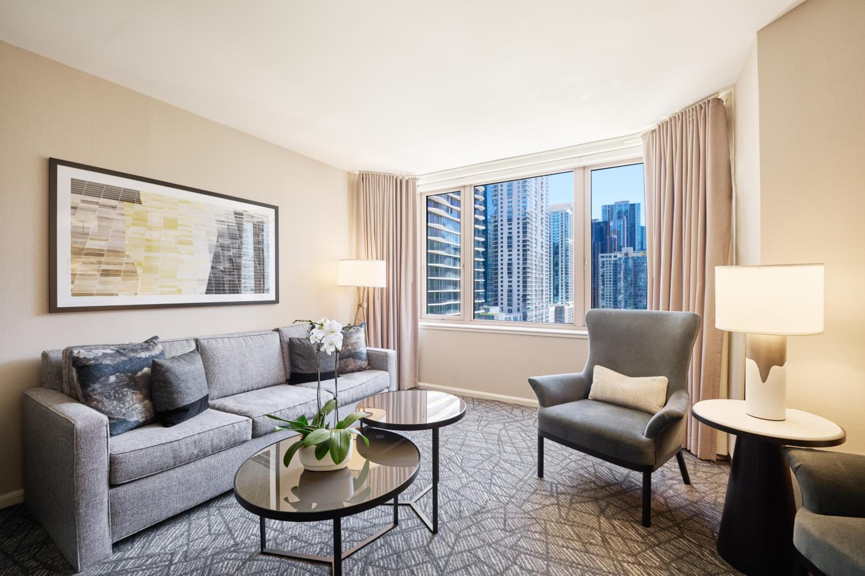 One-Bedroom Parkview King Suite with Millenium Park and Lake View - Hearing accessible