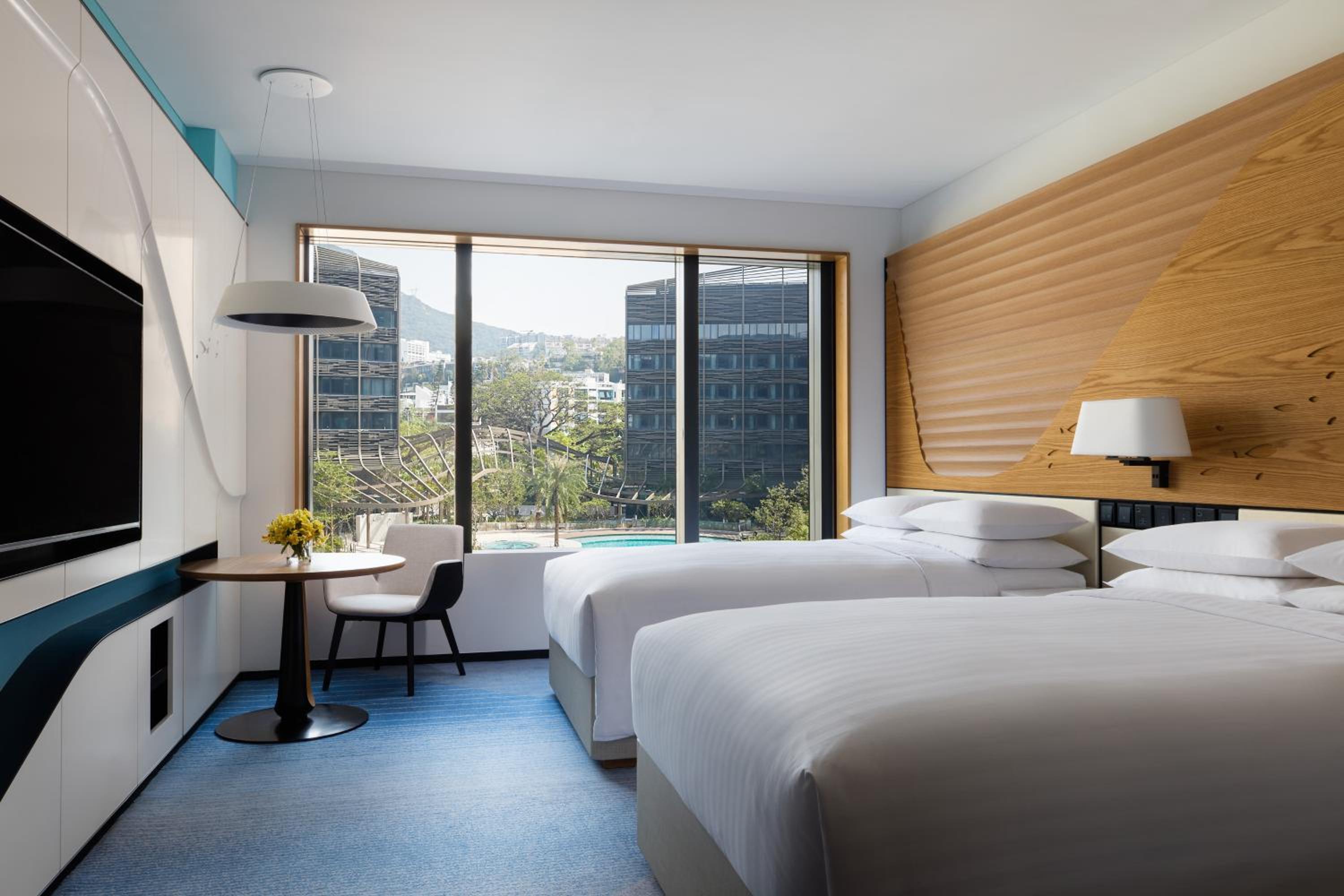 Premier Room with 2 Double Beds and Pool View