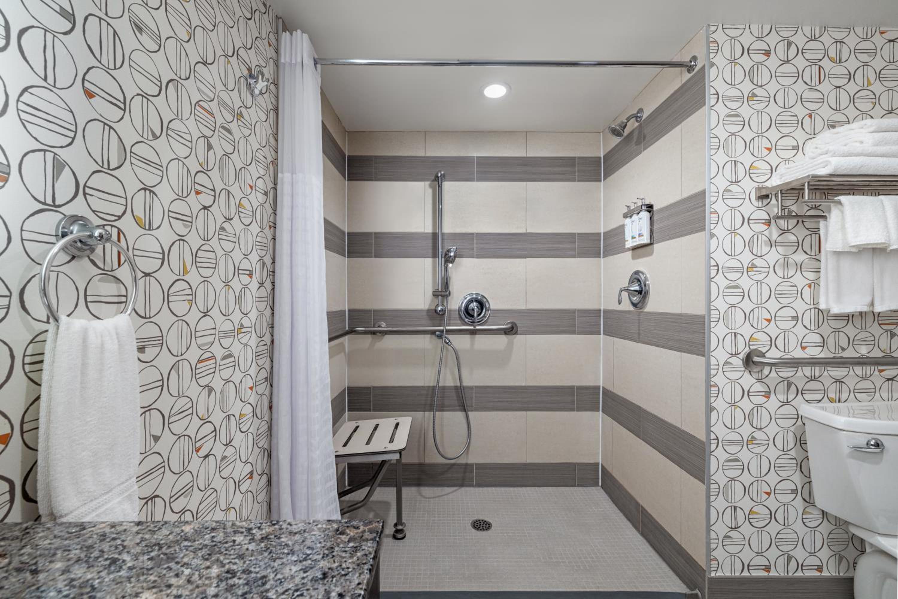 Standard Queen Room with Mobility Accessible Roll-In Shower