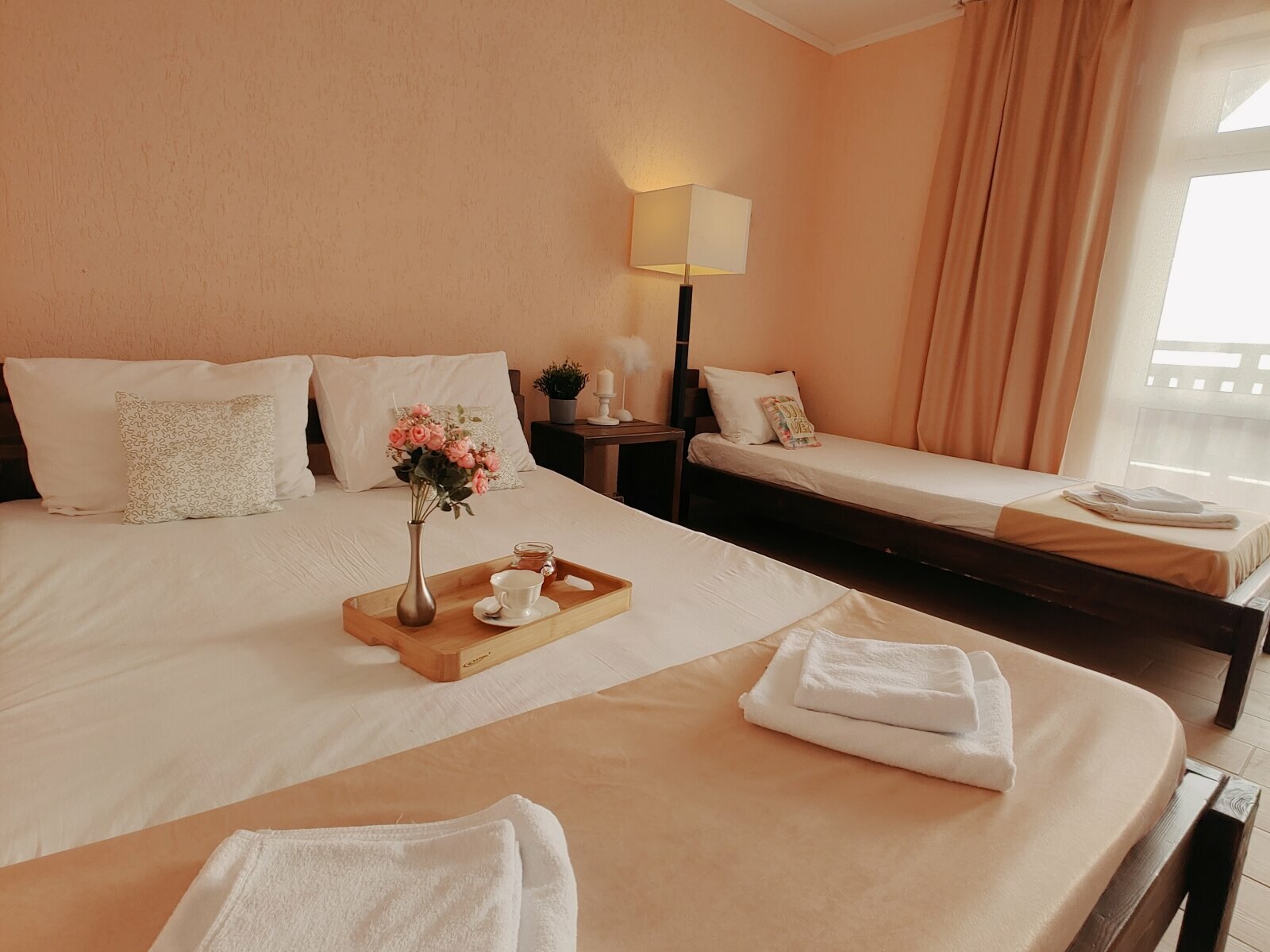 5ти местная Студия с мини-кухней, террасой и панорамным видом на море