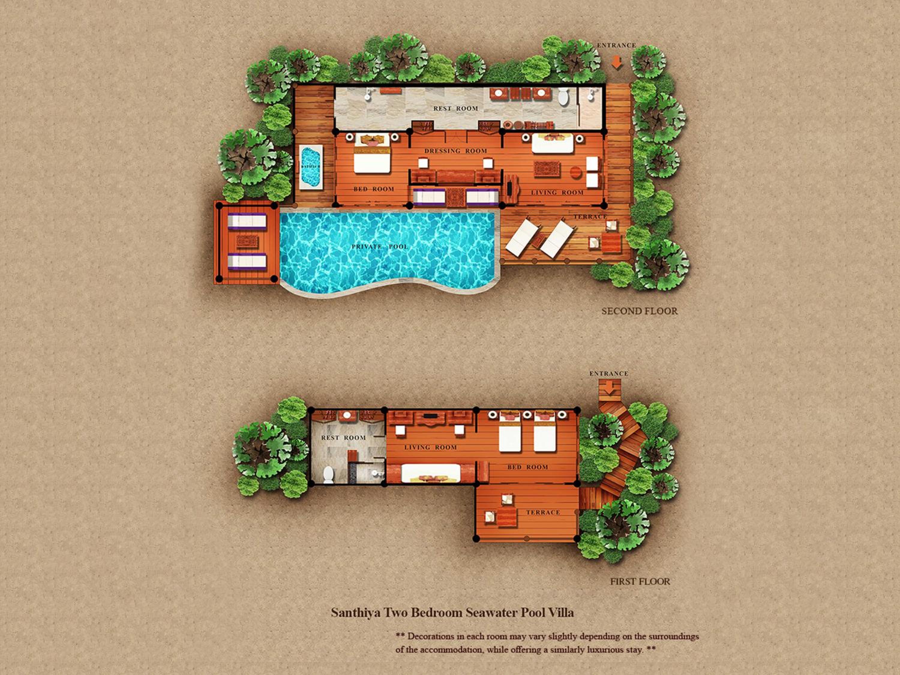 Two Bedroom Seawater Pool Villa