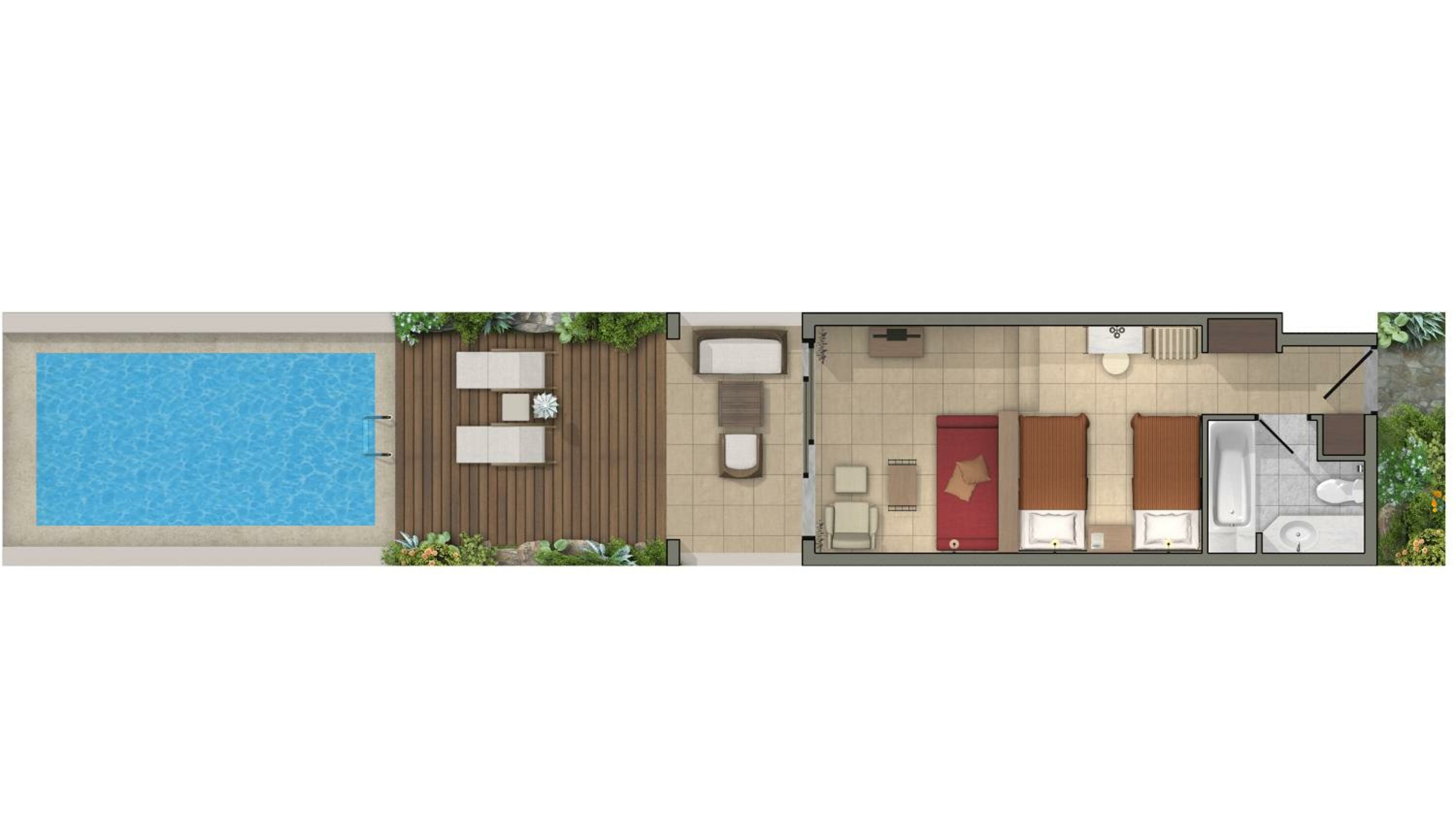 Mythica Two Bedroom Beachfront Villa with Private Pool