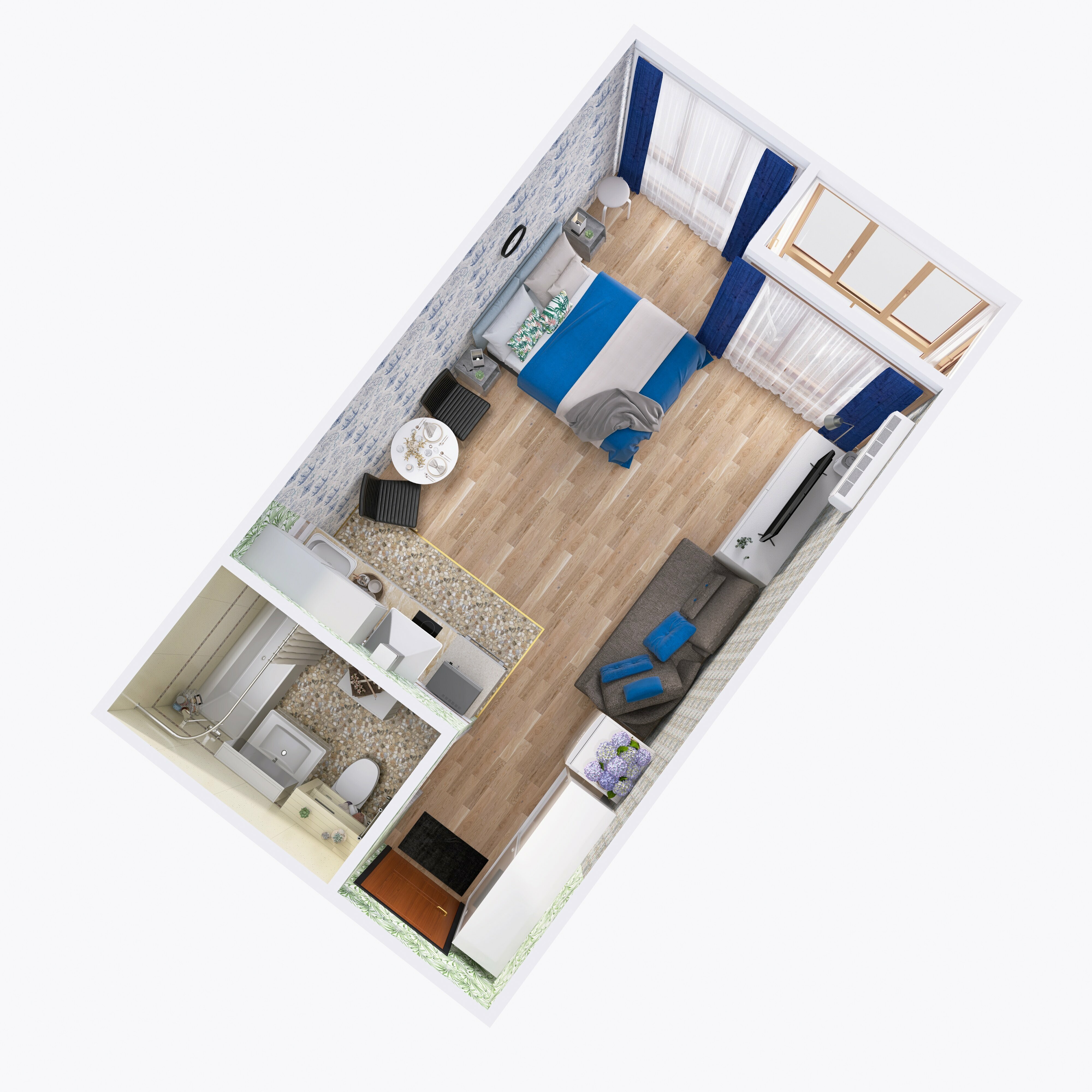 Апартаменты с балконом