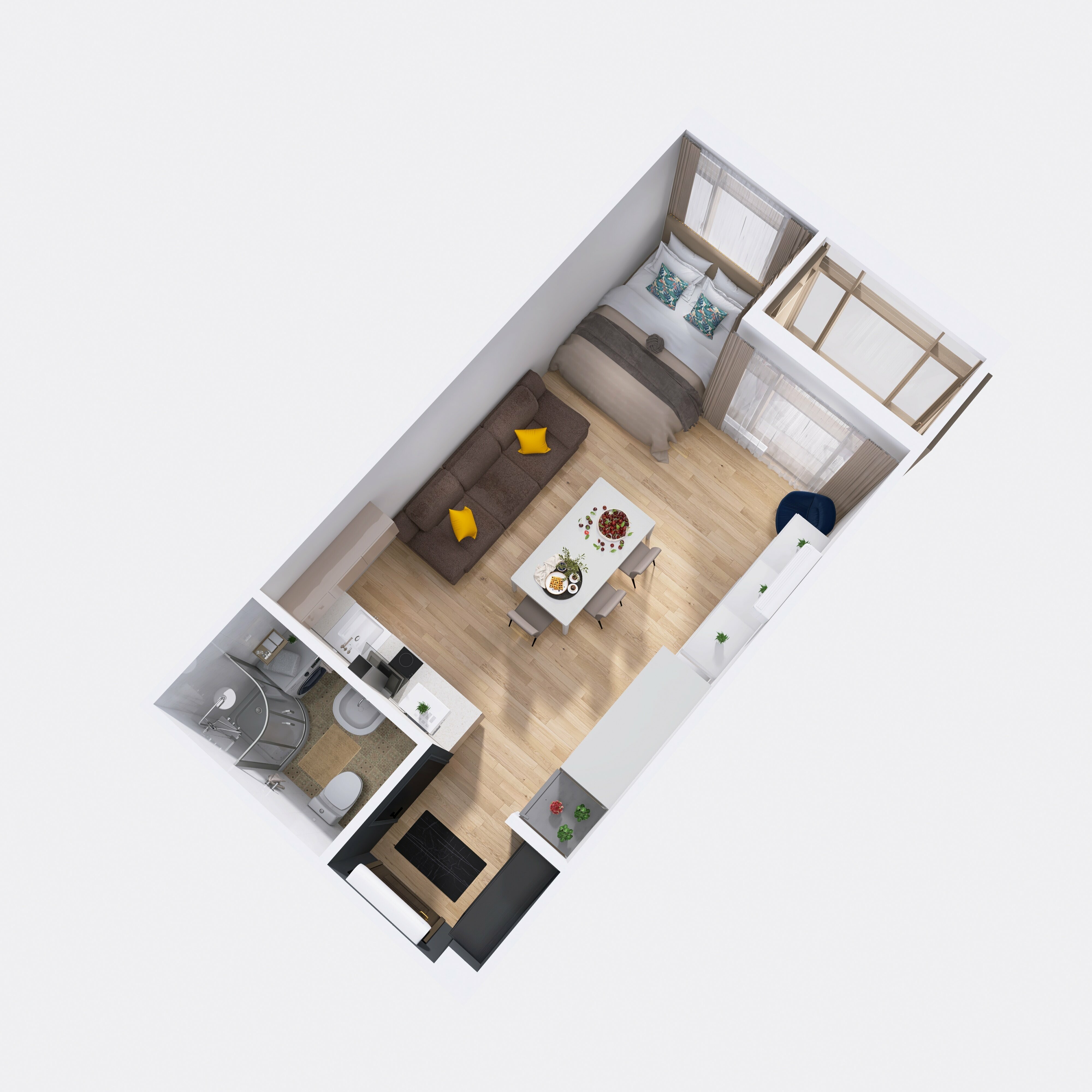 Четырехместный номер с ванной комнатой