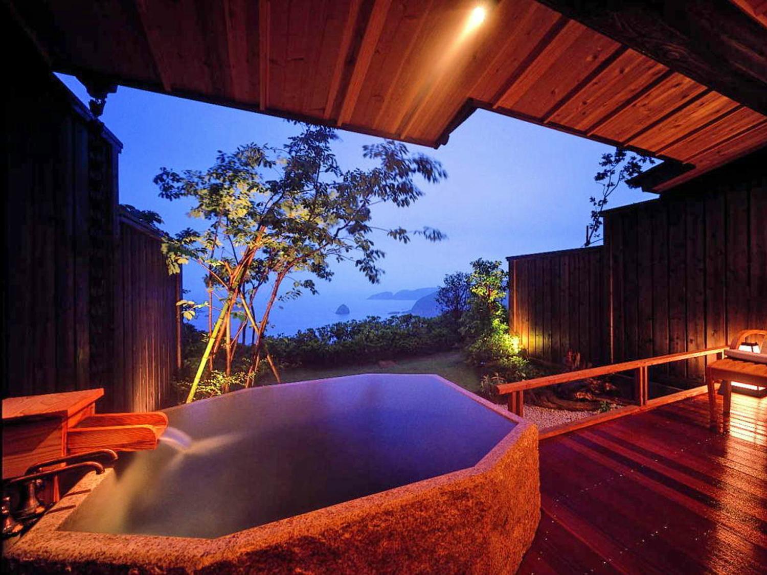 Japanese-Style Room with Open-Air Stone Bath