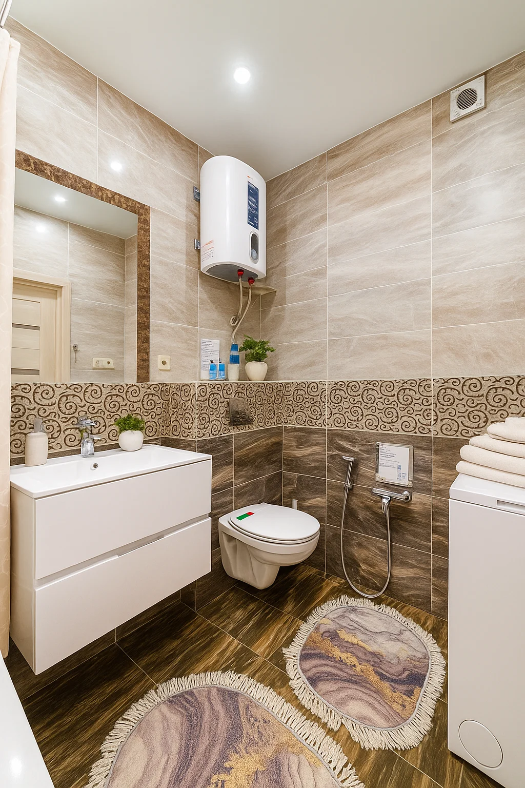 Евро двухкомнатная на 4 человека у аквапарка, центра и набережной, с приставкой+ смарт-ТВ  БЕЛАЯ