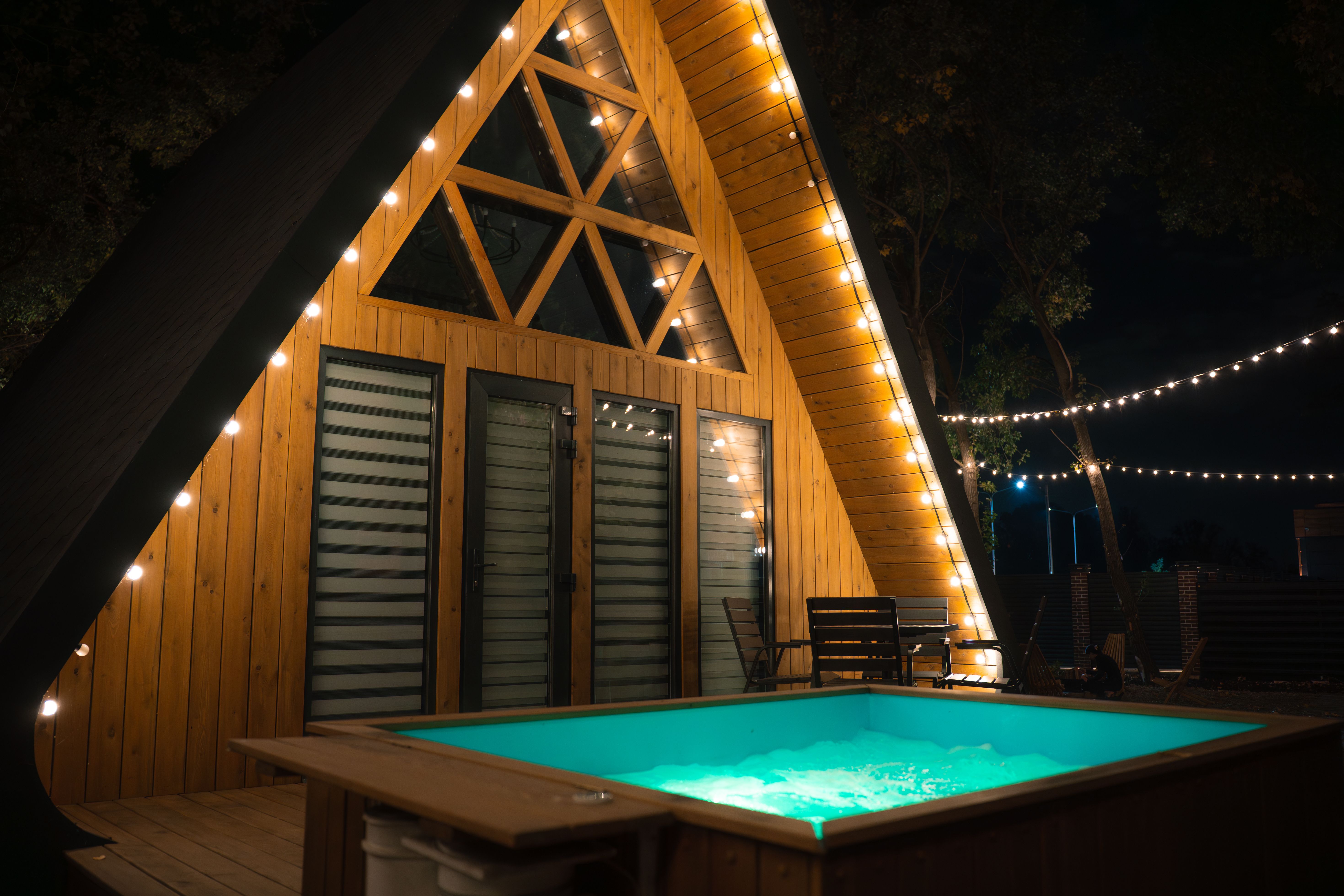 Афрейм  с горячей купелью "ЧЕРНОЕ -  БЕЛОЕ"