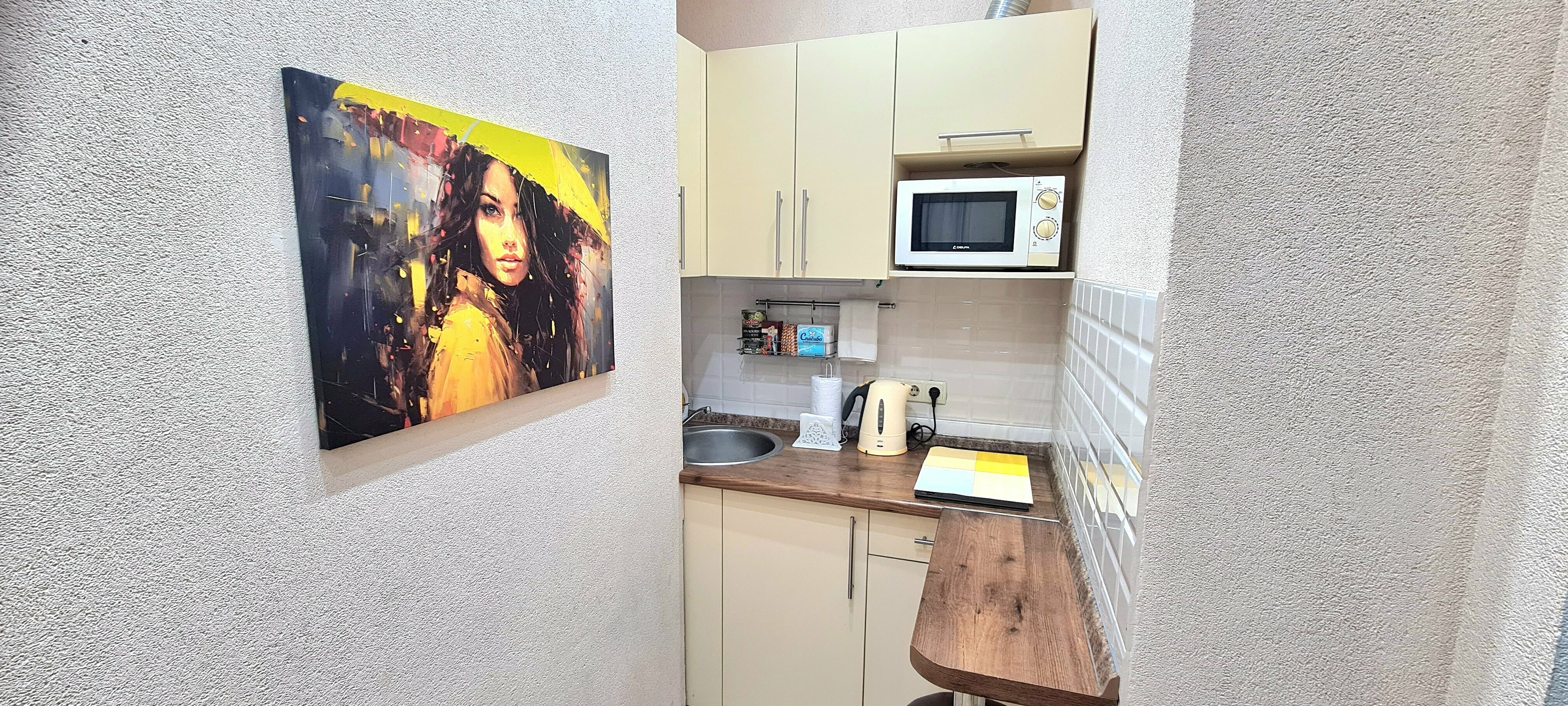 "Семейная гавань"  комфорт с мини-кухней и с двумя зонами отдыха (спальня + гостиная) с видом на город